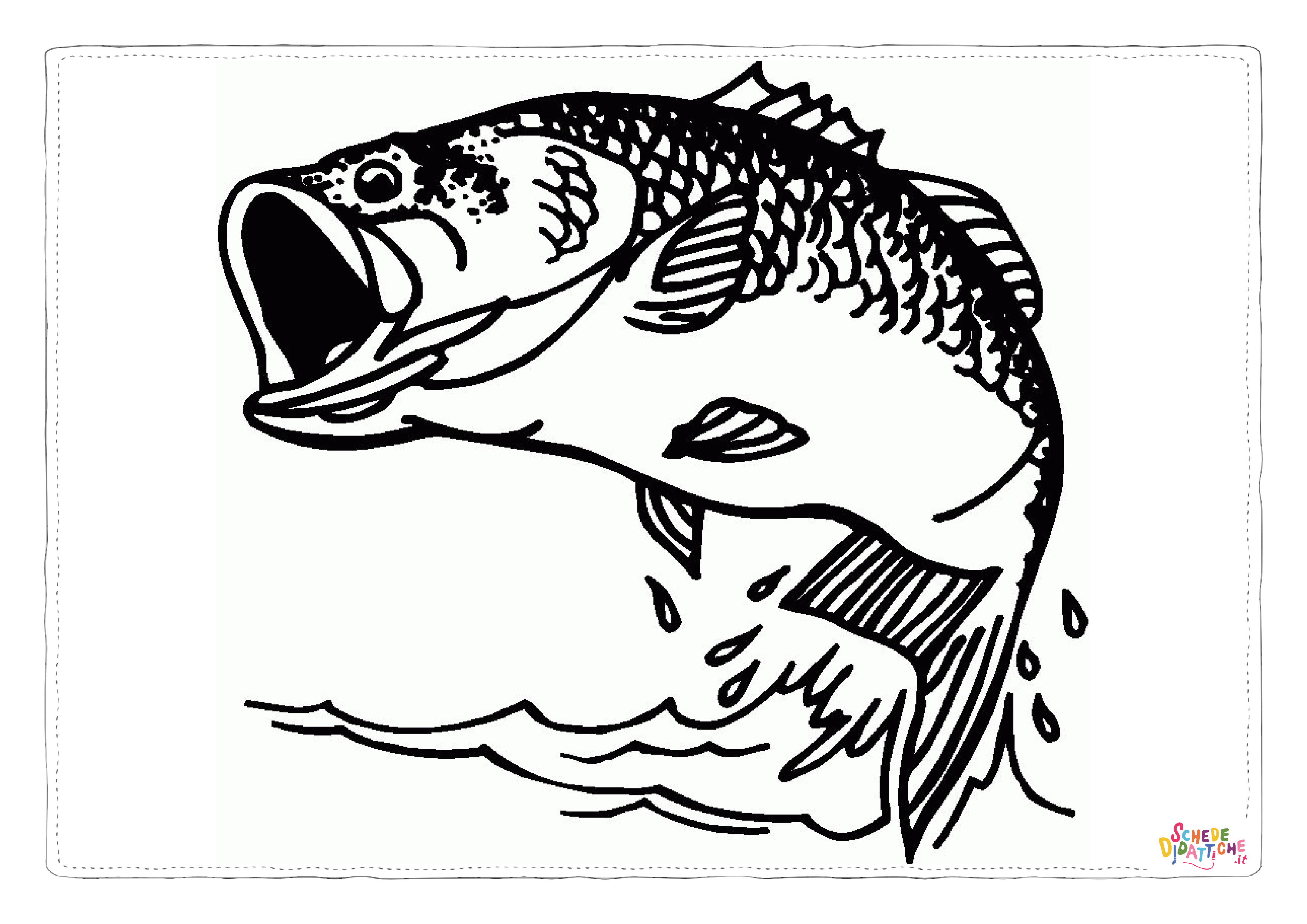 Disegno di pesce da stampare e colorare 117