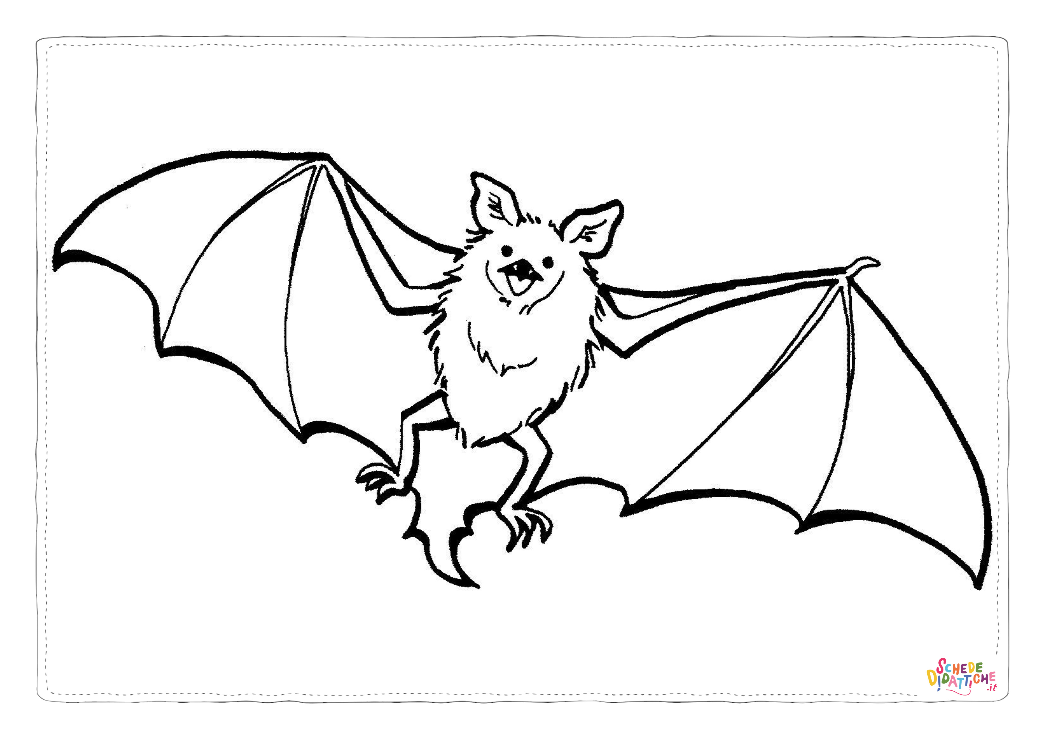 Disegno di pipistrello da stampare e colorare 20