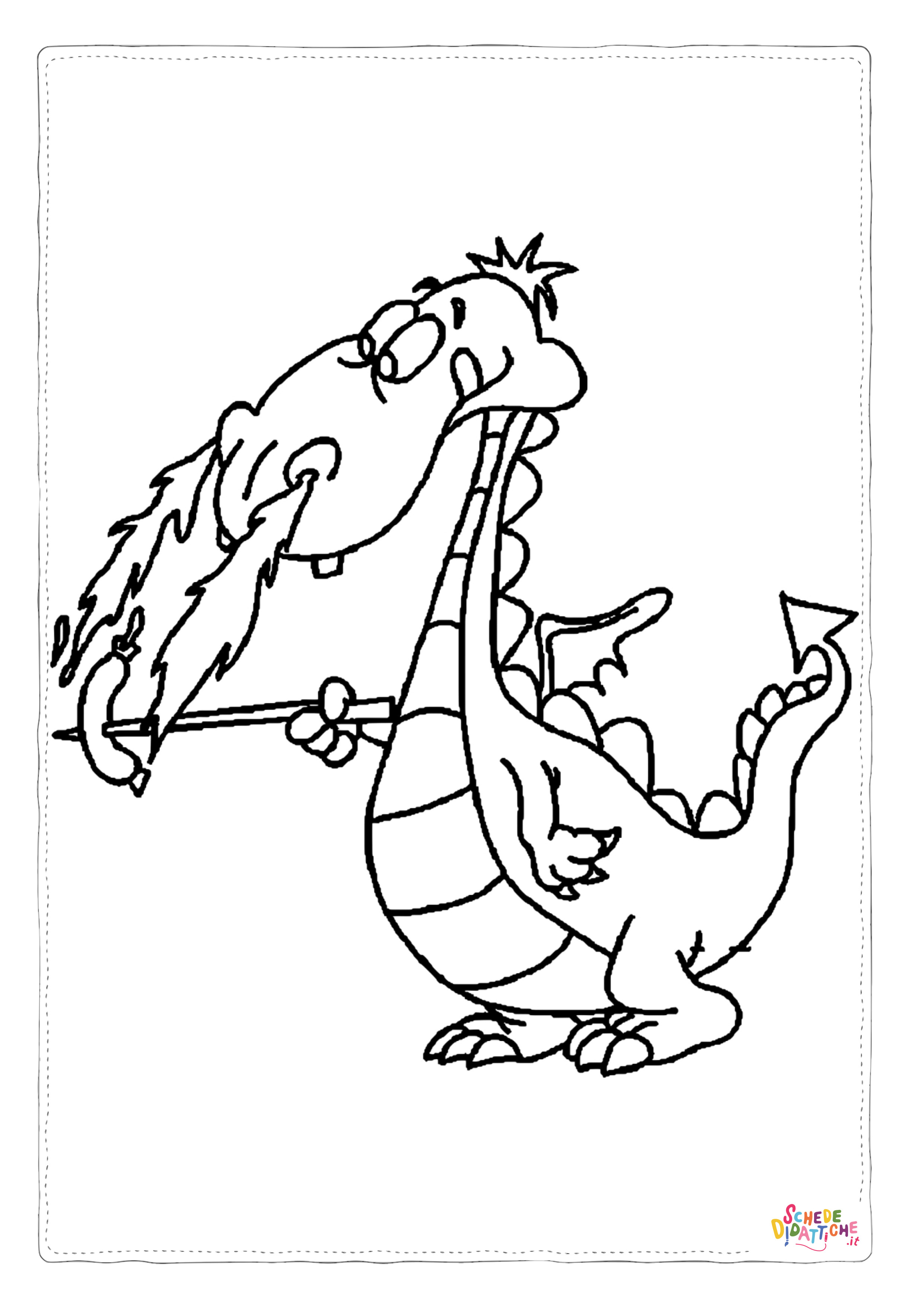 Disegno "Disegno di dragone da stampare e colorare 212" Disegno di dragone da stampare e colorare 212