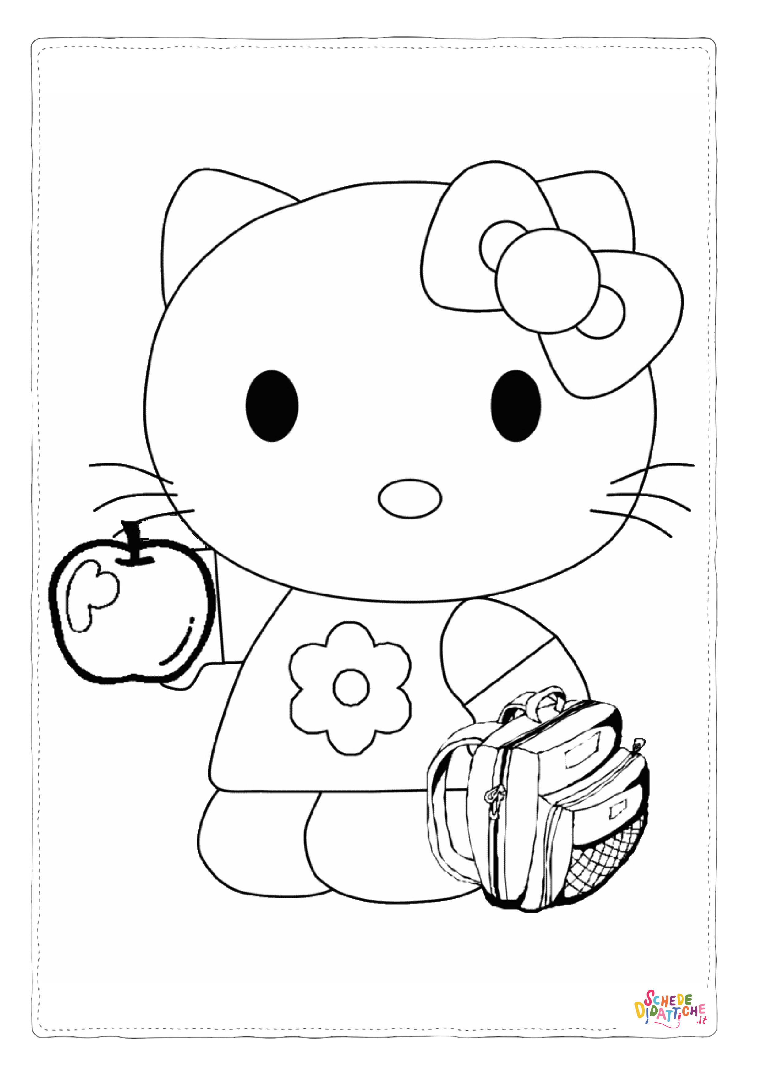 Disegno "Disegno di Hello Kitty da stampare e colorare 138" Disegno di Hello Kitty da stampare e colorare 138