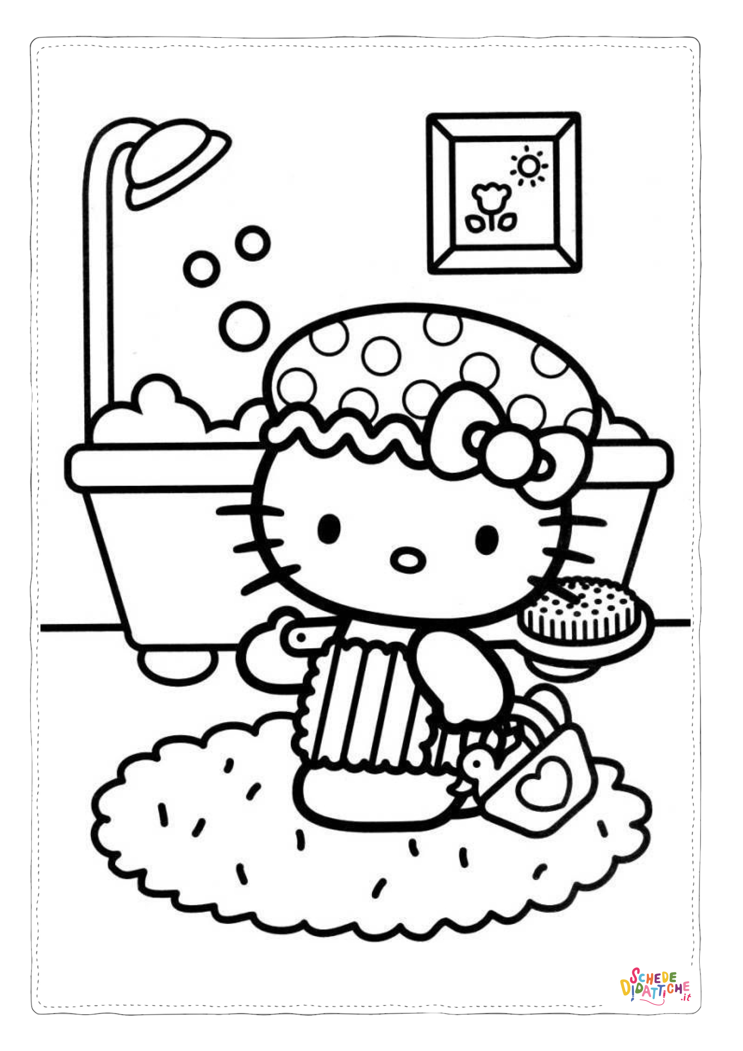 Disegno "Disegno di Hello Kitty da stampare e colorare 204" Disegno di Hello Kitty da stampare e colorare 204