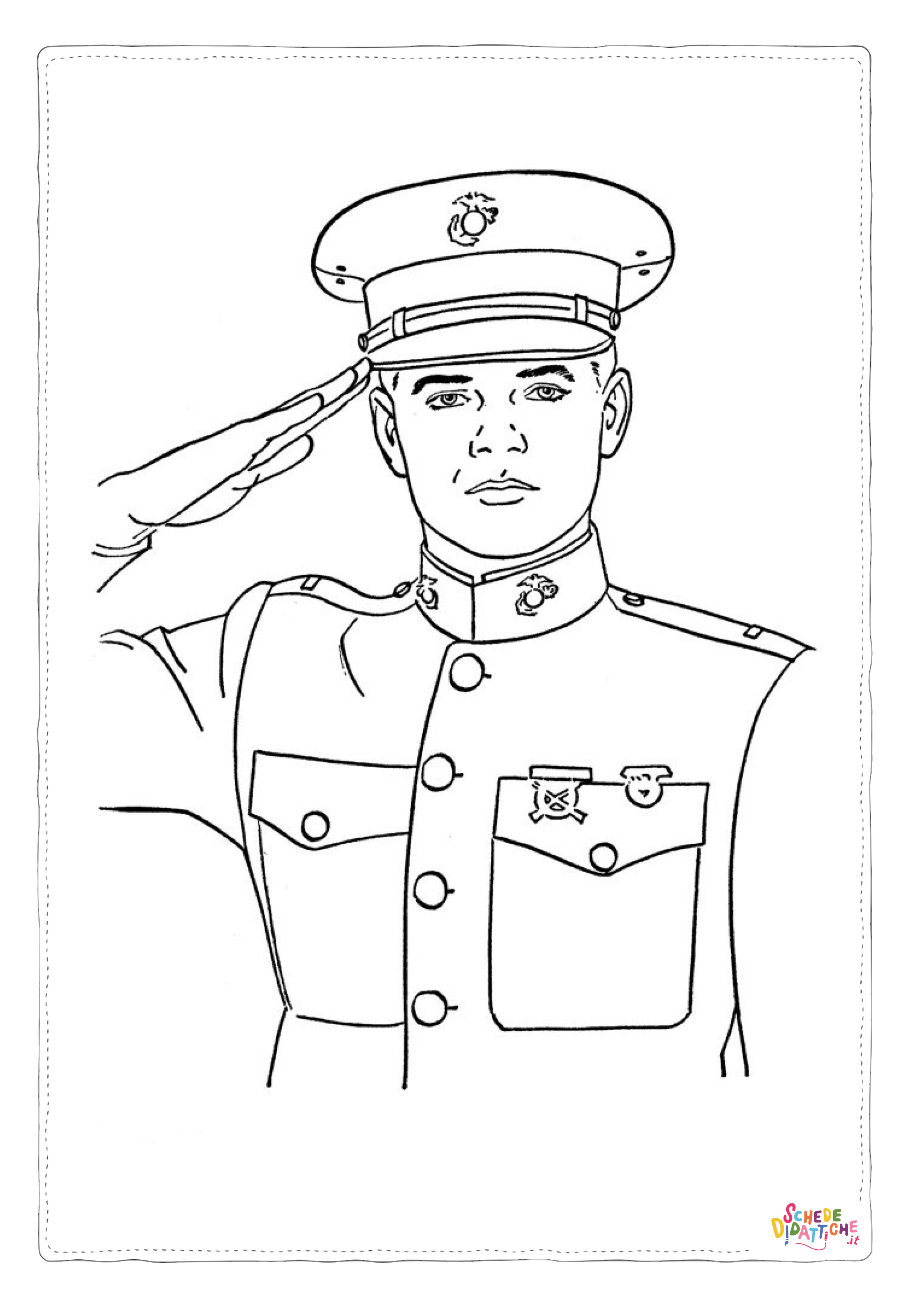Disegno di soldato da stampare e colorare 36