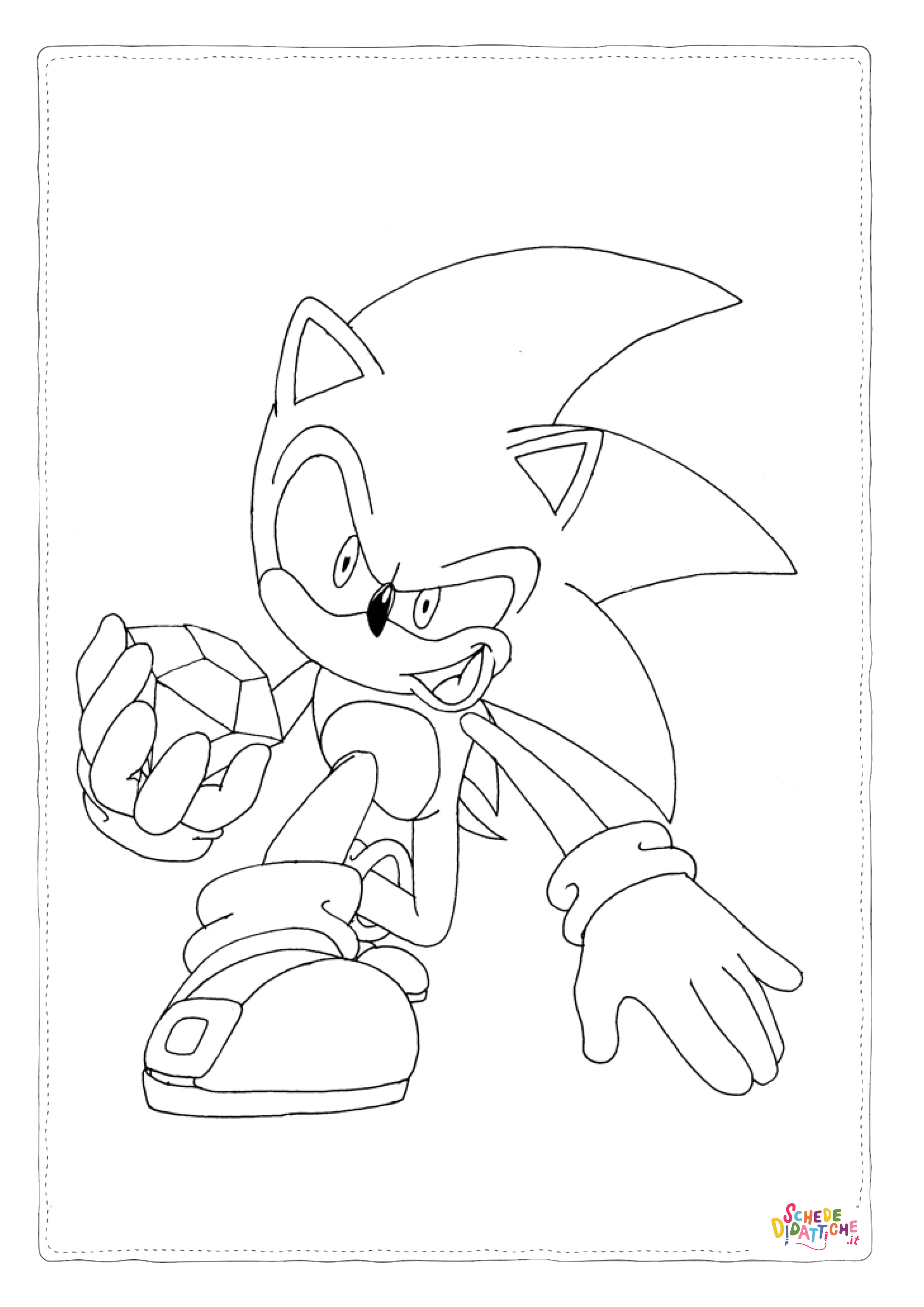 Disegno di Sonic da stampare e colorare 20