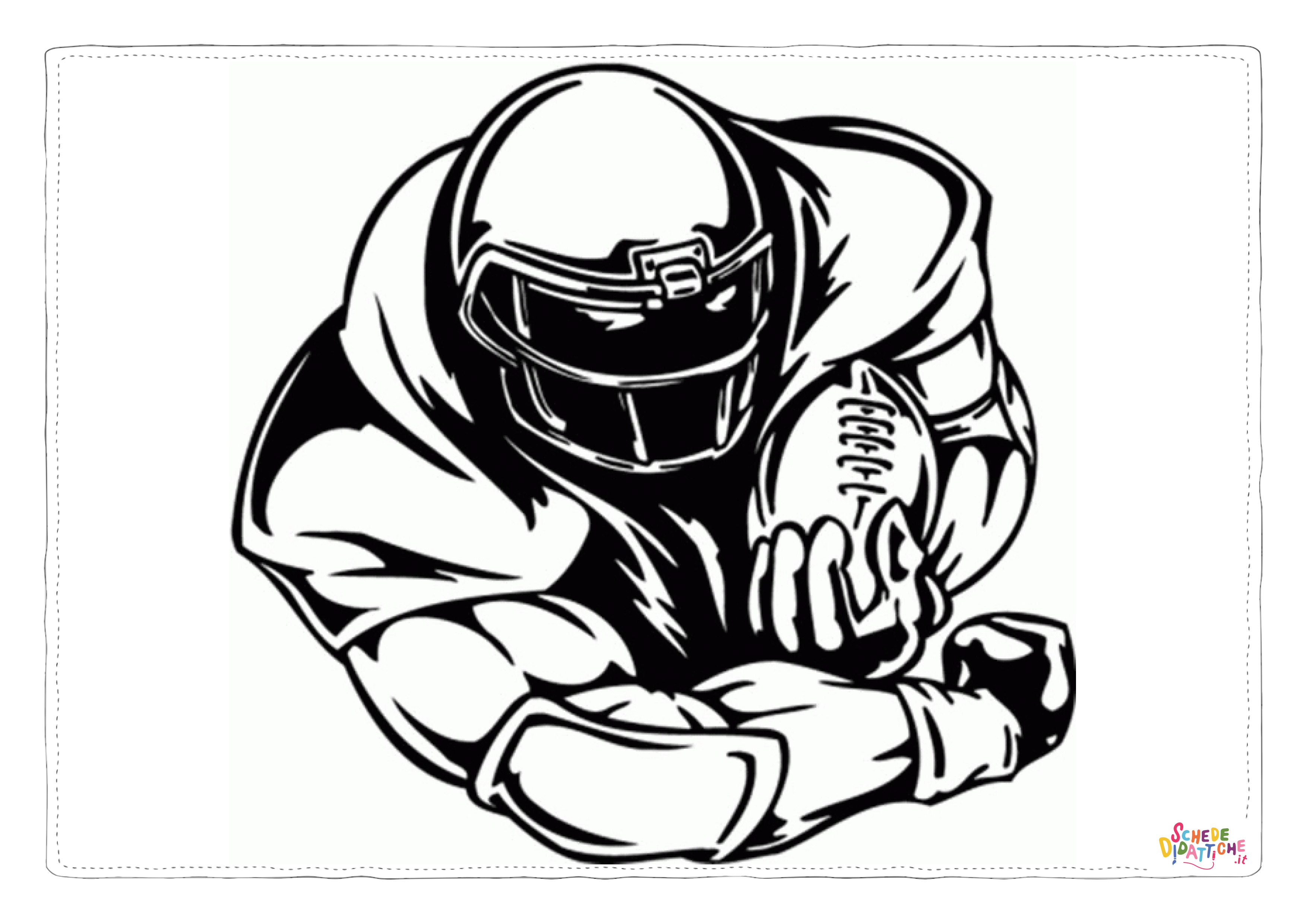 Disegno di football americano da stampare e colorare 106