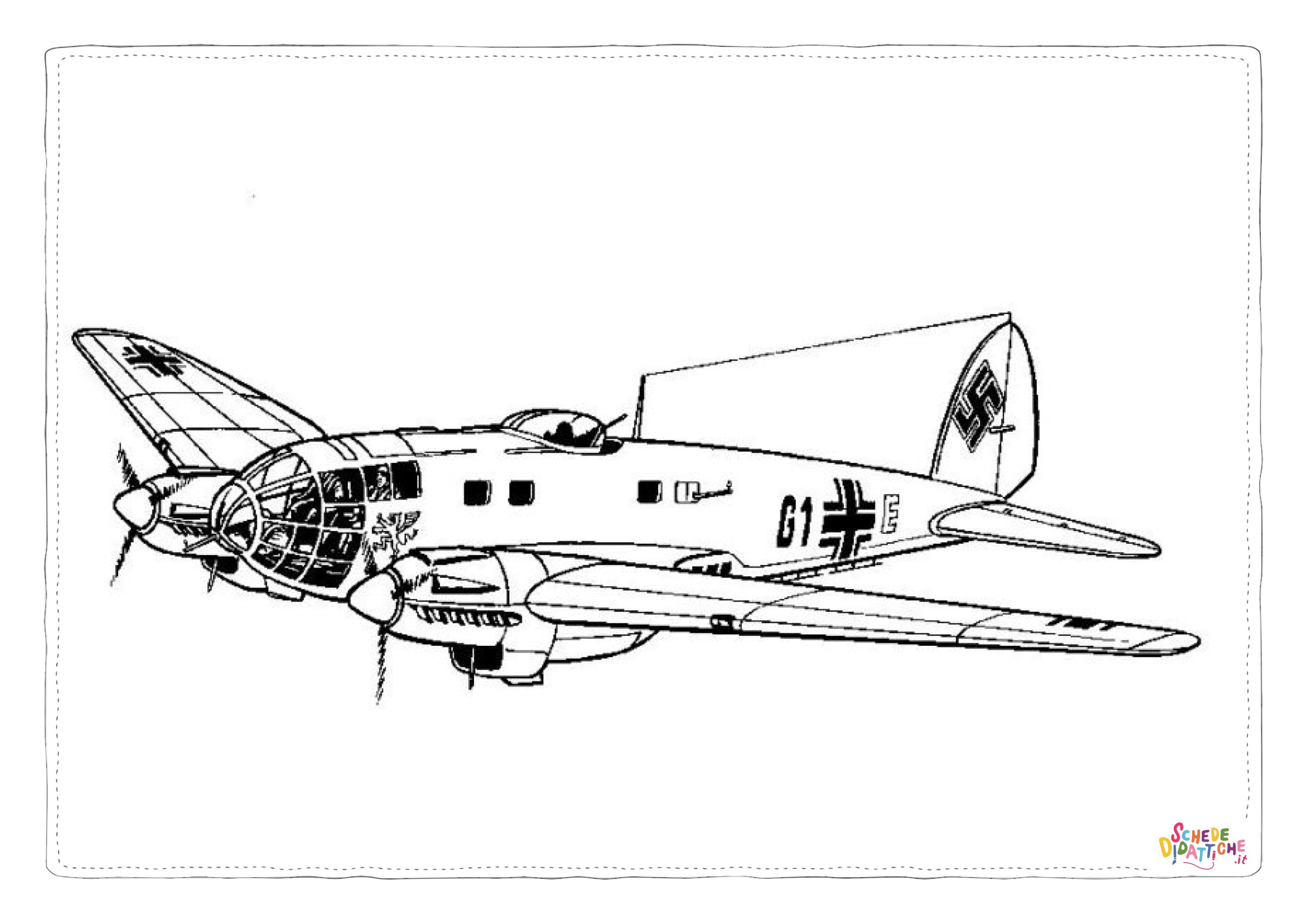 Disegno "Disegno di aereo militare da stampare e colorare 41" Disegno di aereo militare da stampare e colorare 41