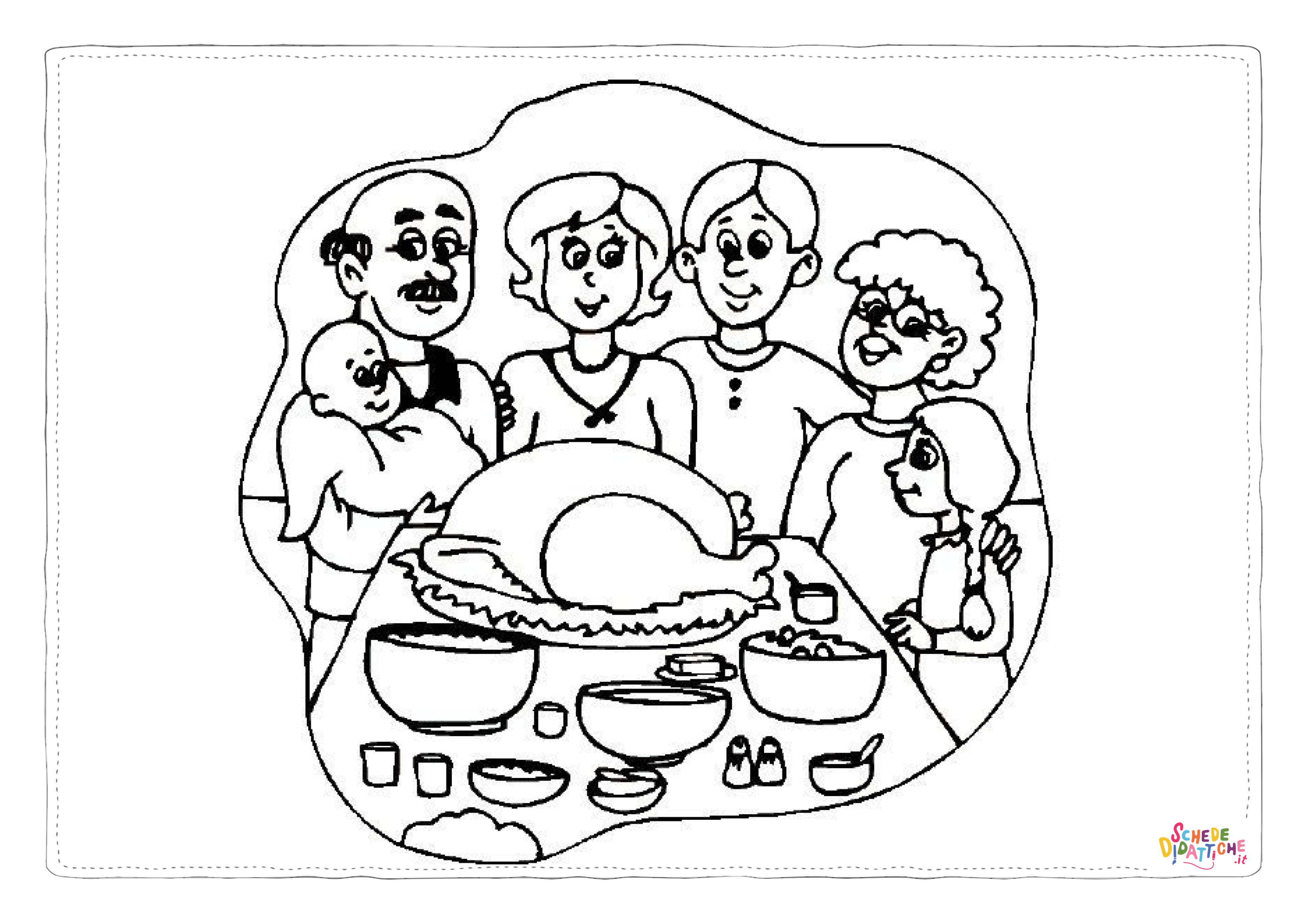 Disegno "Disegno di membro della famiglia da stampare e colorare 23" Disegno di membro della famiglia da stampare e colorare 23