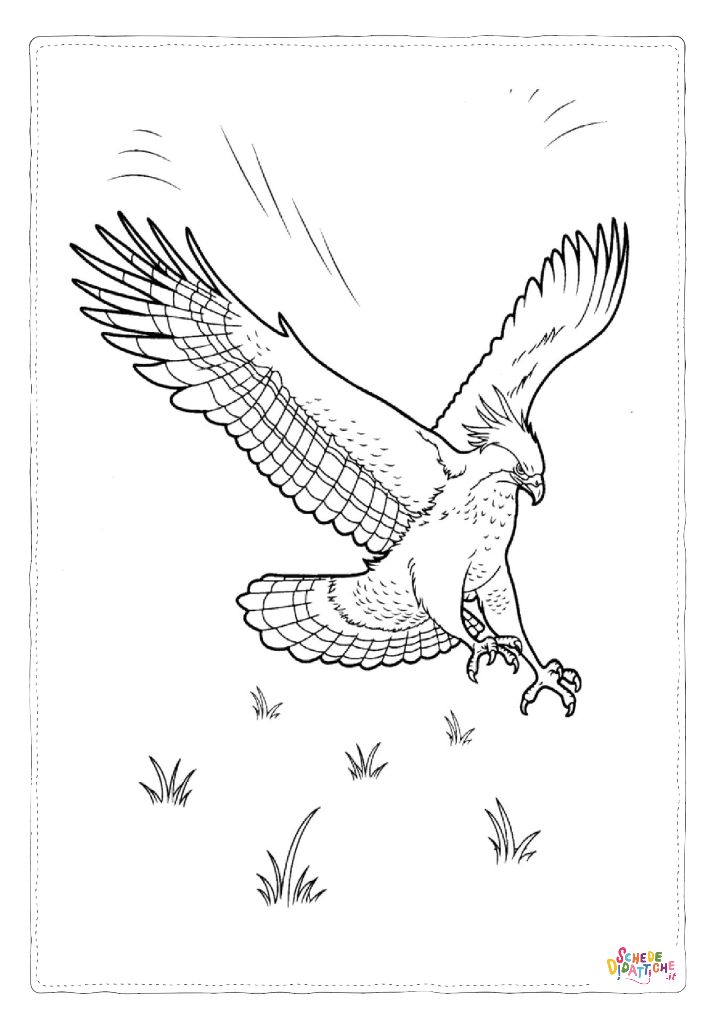 Disegno "Disegno di aquila da stampare e colorare 30" Disegno di aquila da stampare e colorare 30