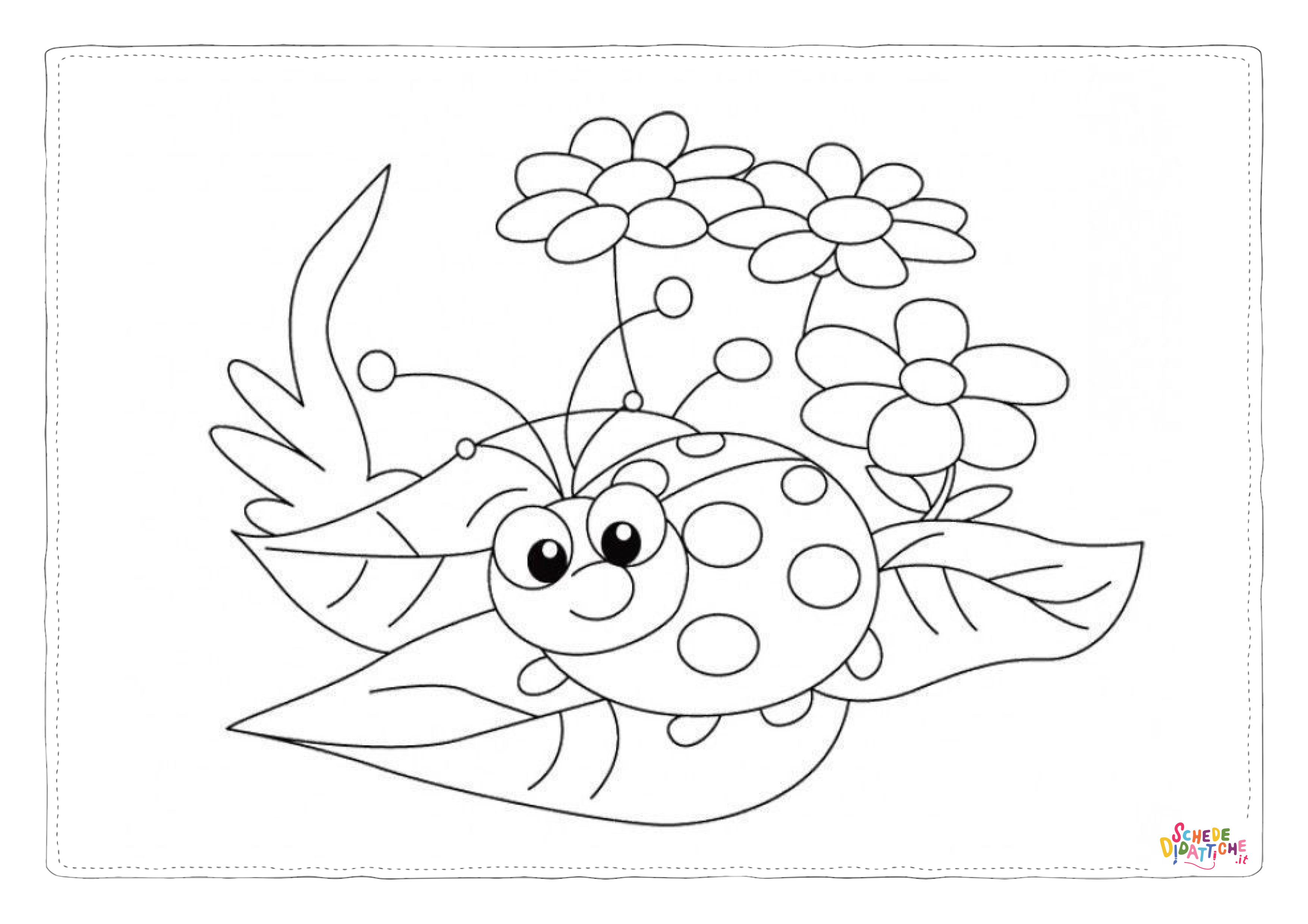 Disegno di coccinella da stampare e colorare 62