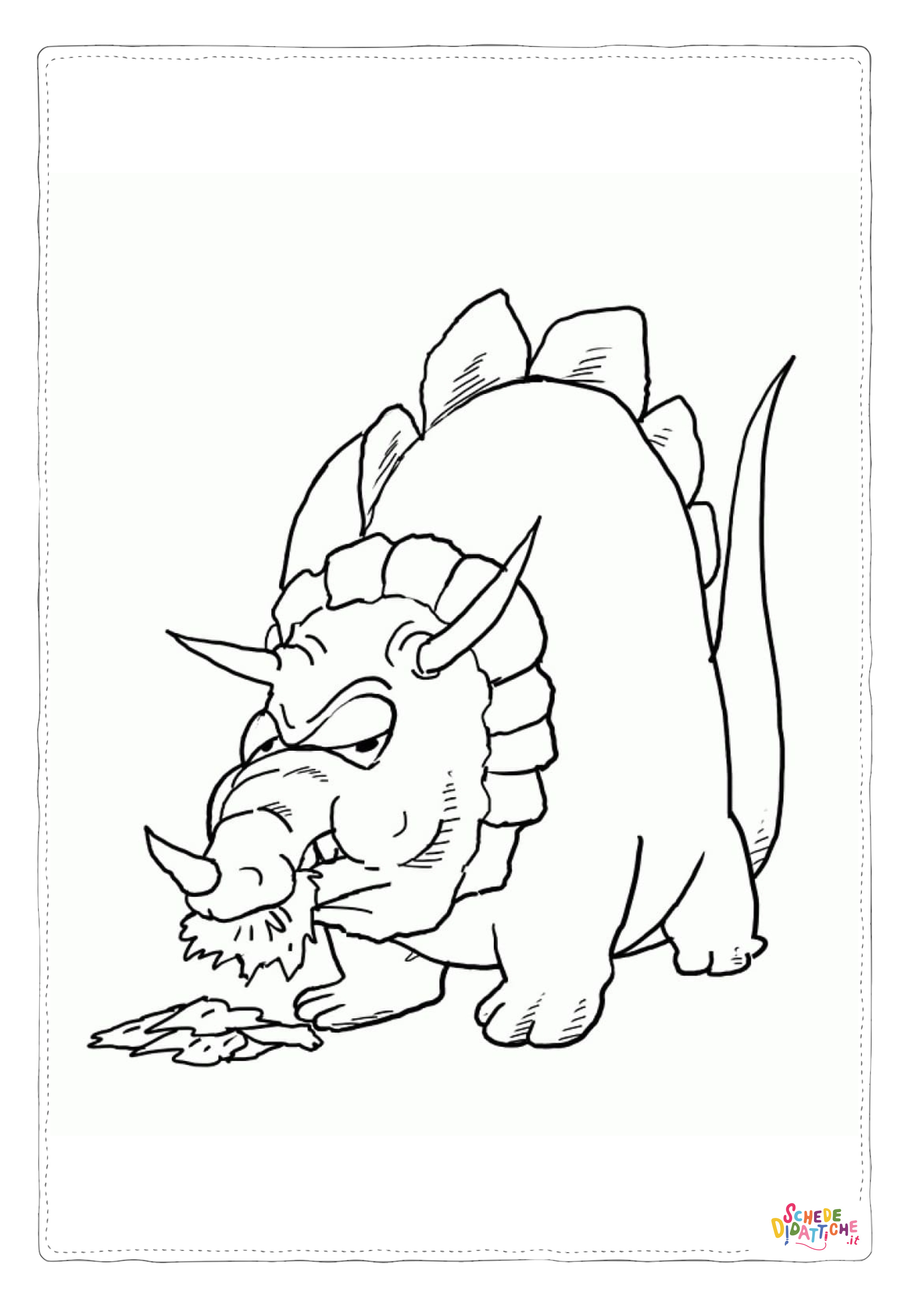 Disegno di Triceratopo da stampare e colorare 47