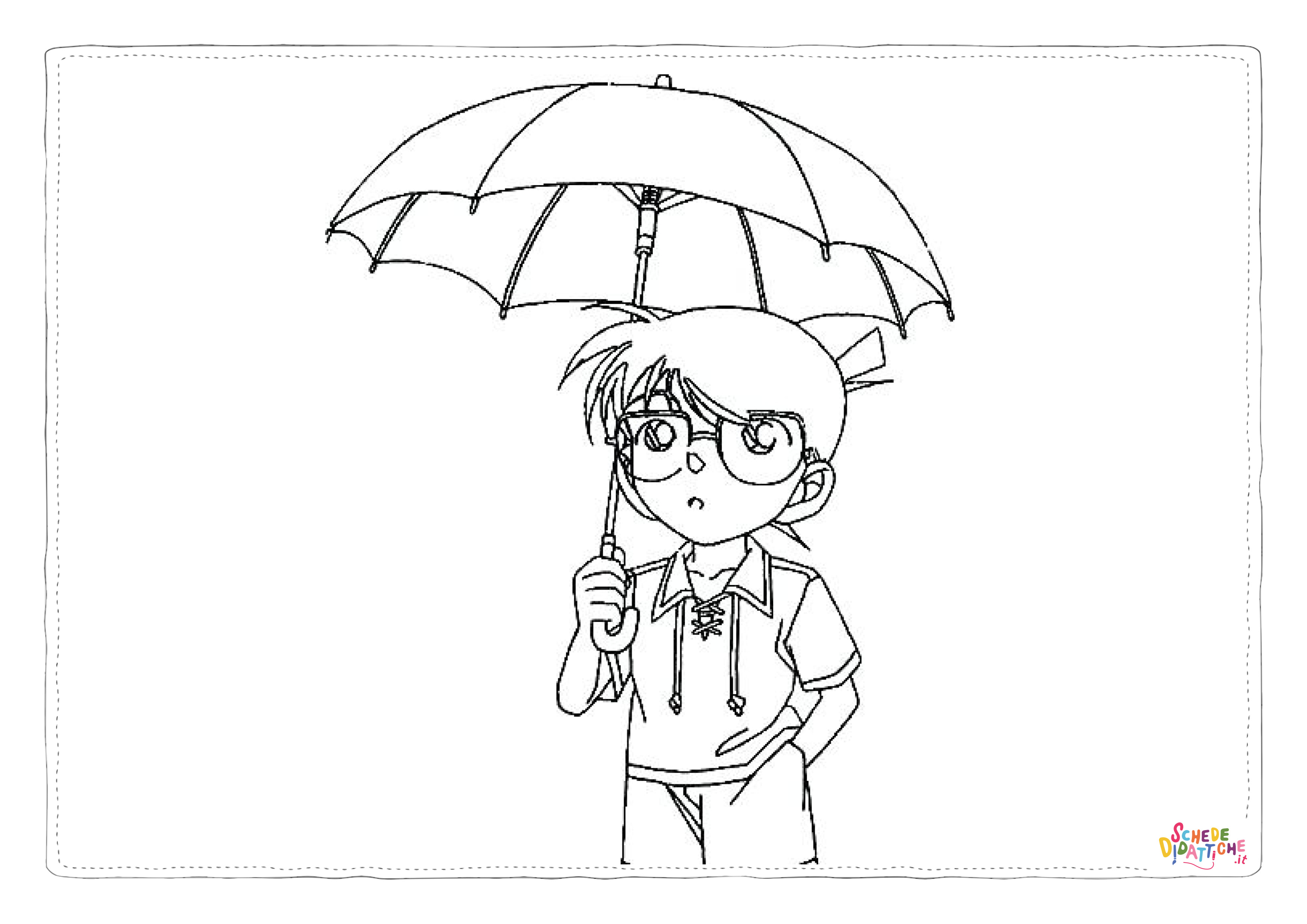 Disegno "Disegno di Detective Conan da stampare e colorare 6" Disegno di Detective Conan da stampare e colorare 6