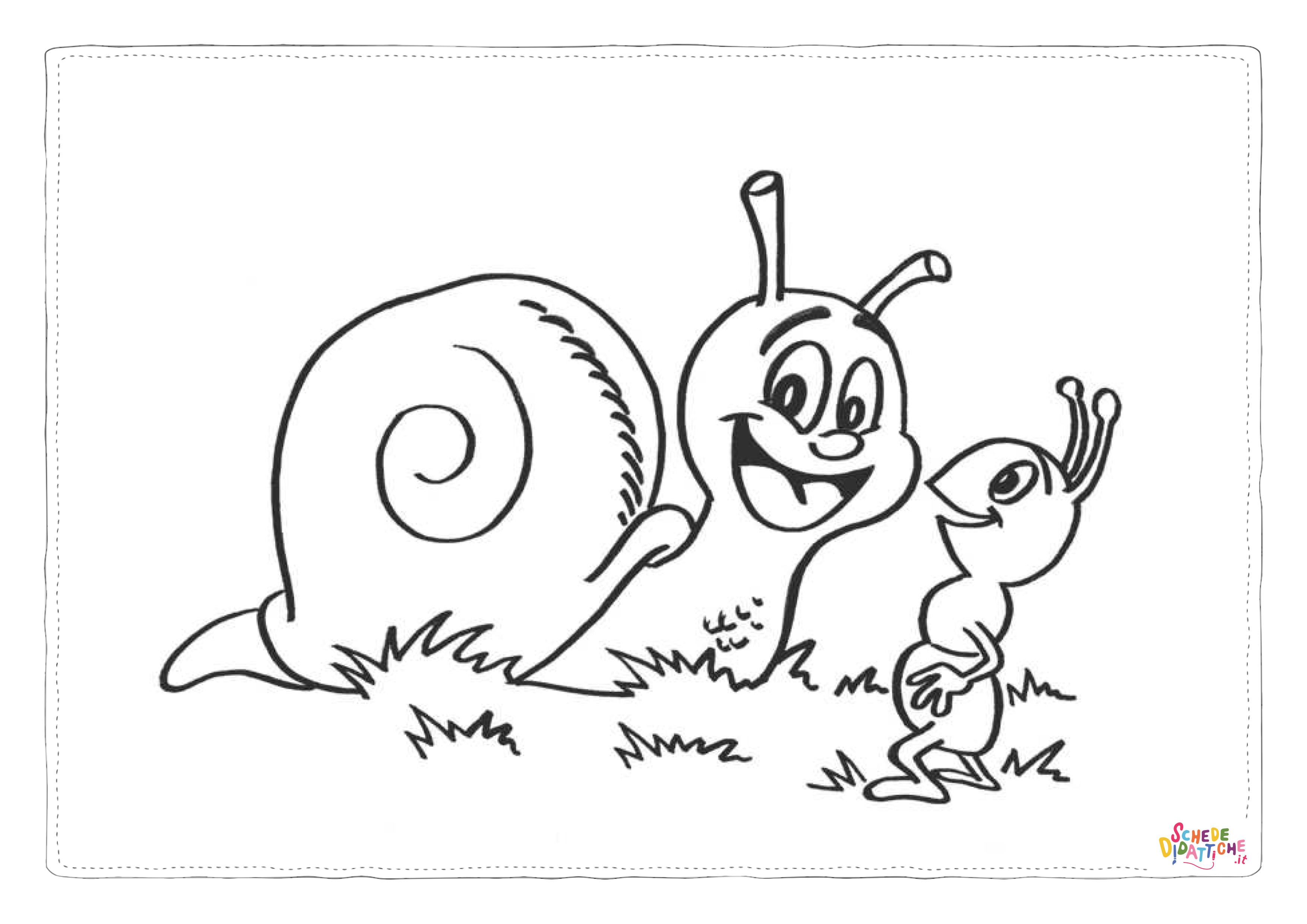 Disegno di lumaca da stampare e colorare 5