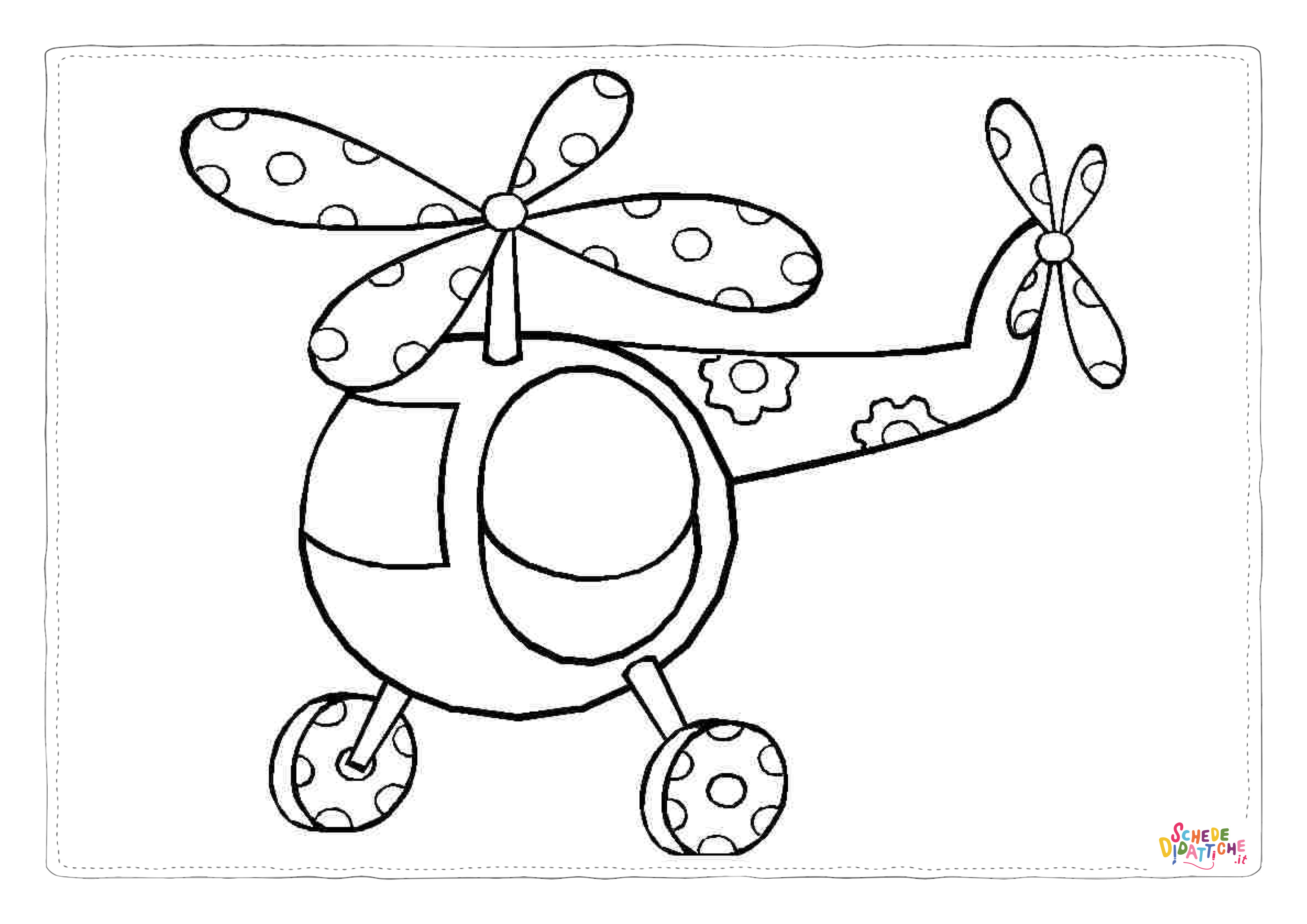 Disegno "Disegno di elicottero da stampare e colorare 18" Disegno di elicottero da stampare e colorare 18