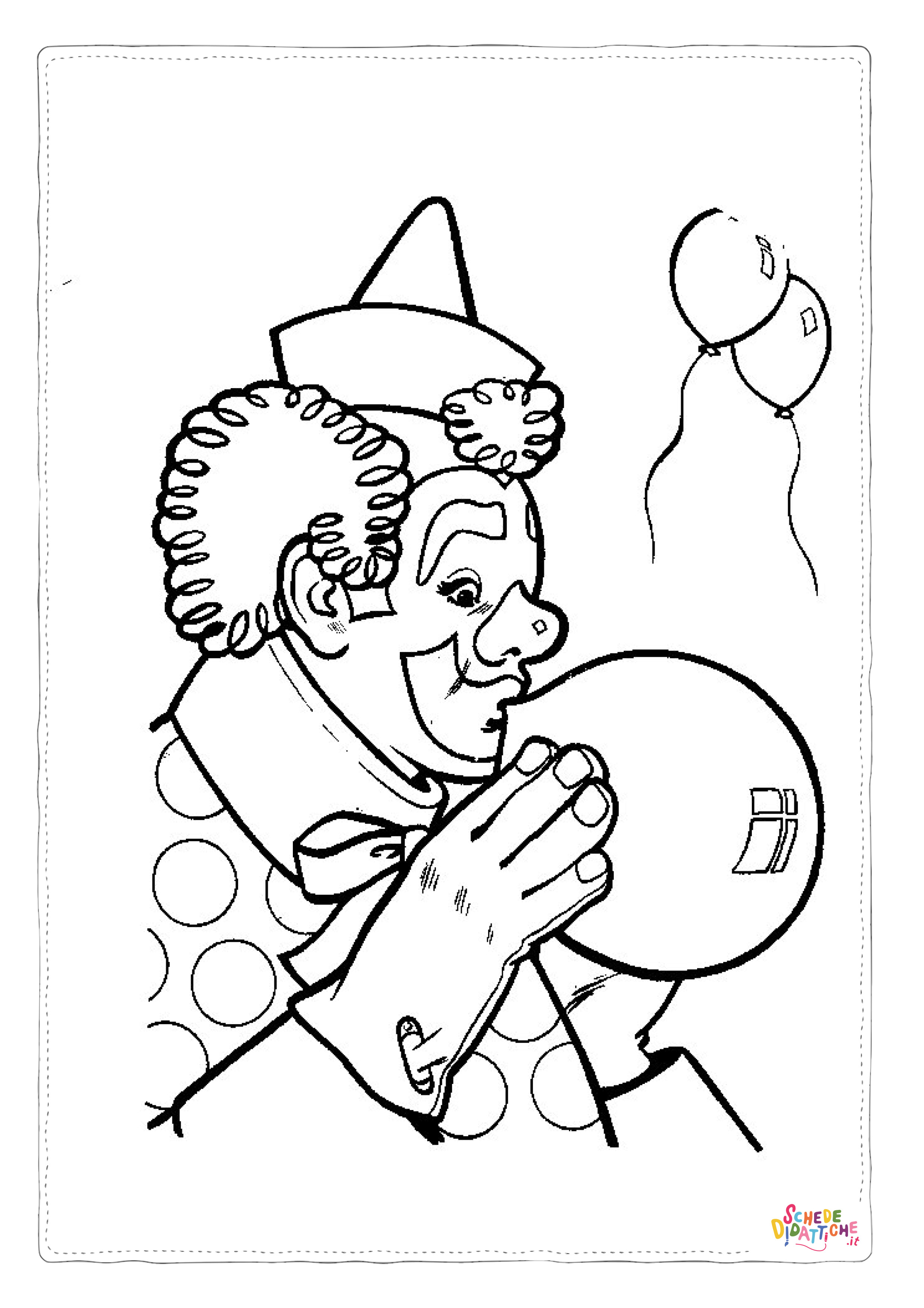 Disegno "Disegno di clown da stampare e colorare 25" Disegno di clown da stampare e colorare 25