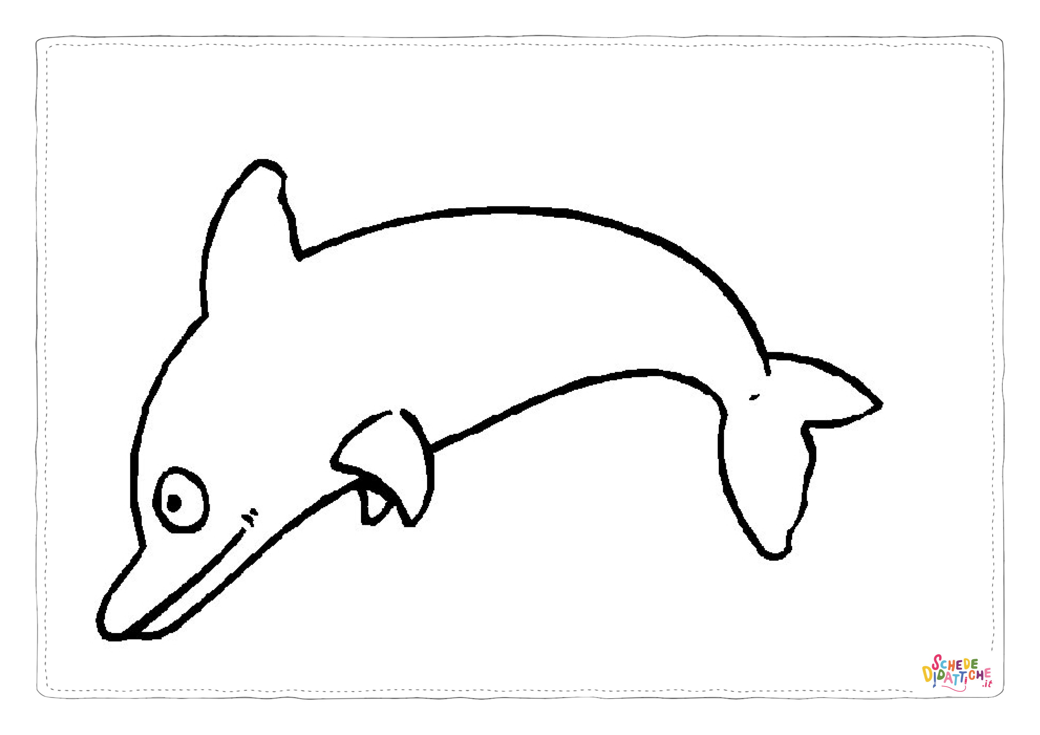 Disegno "Disegno di delfino da stampare e colorare 51" Disegno di delfino da stampare e colorare 51