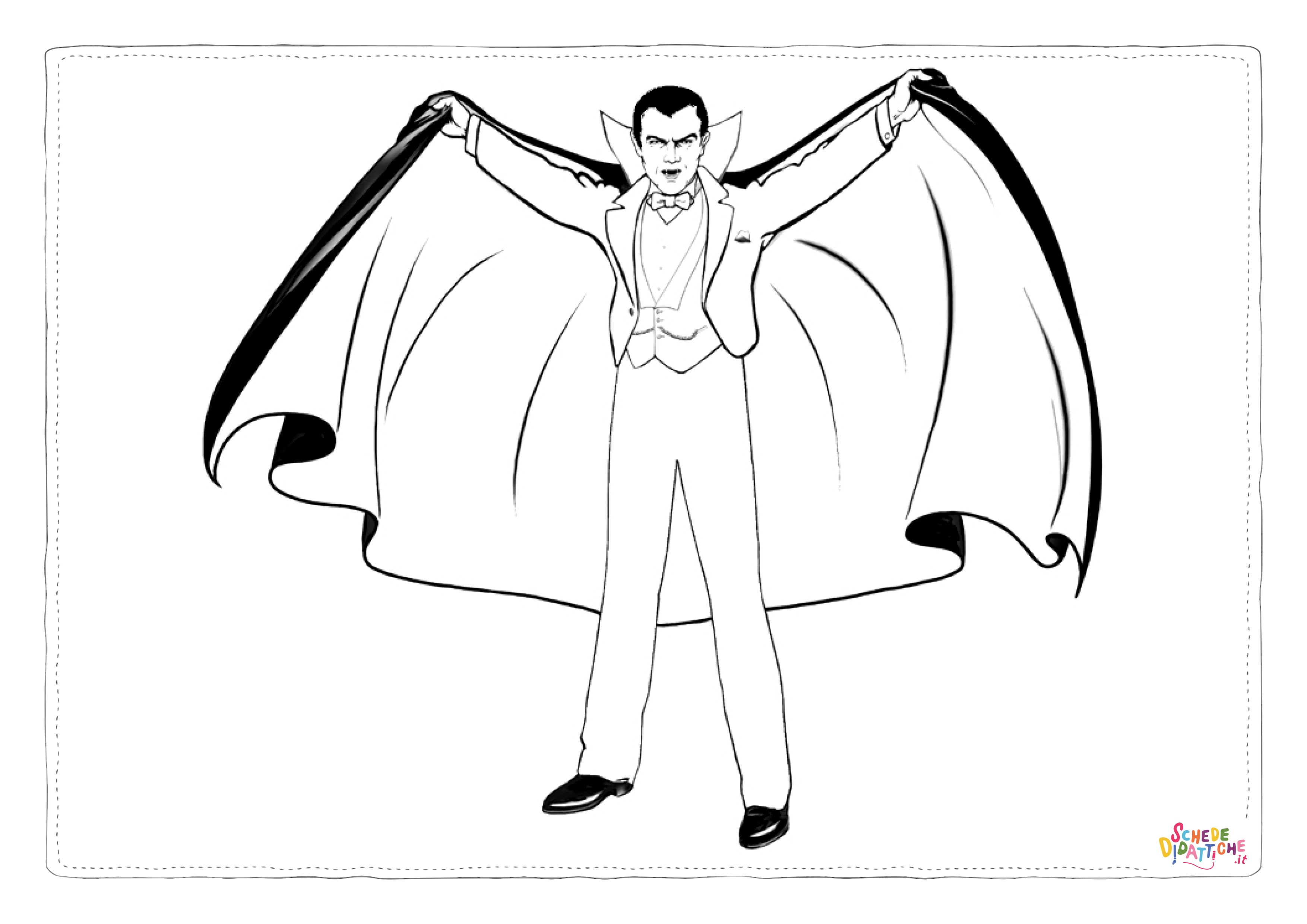 Disegno "Disegno di Dracula da stampare e colorare 20" Disegno di Dracula da stampare e colorare 20