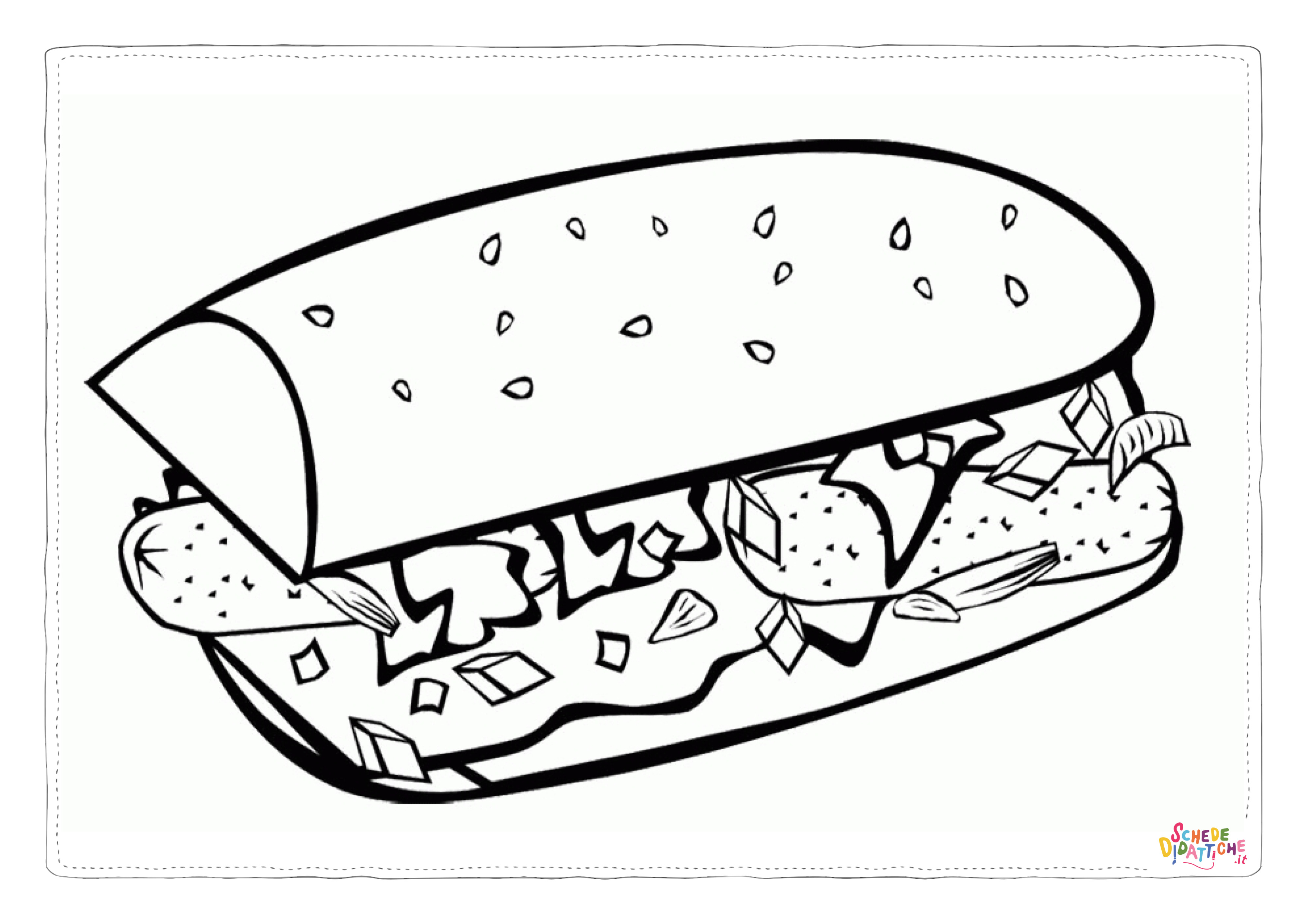 Disegno "Disegno di fast food da stampare e colorare 30" Disegno di fast food da stampare e colorare 30