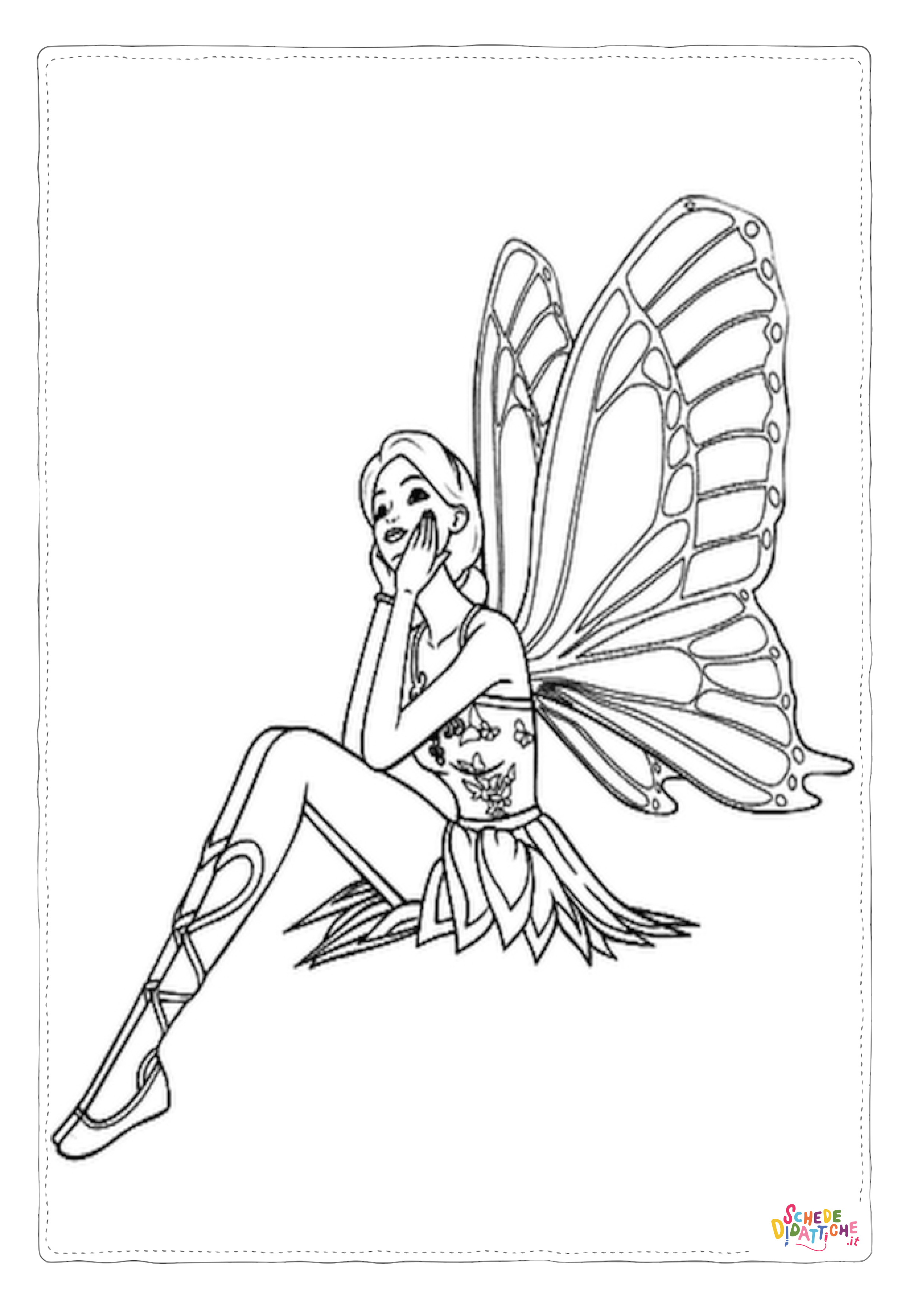 Disegno di fata da stampare e colorare 44