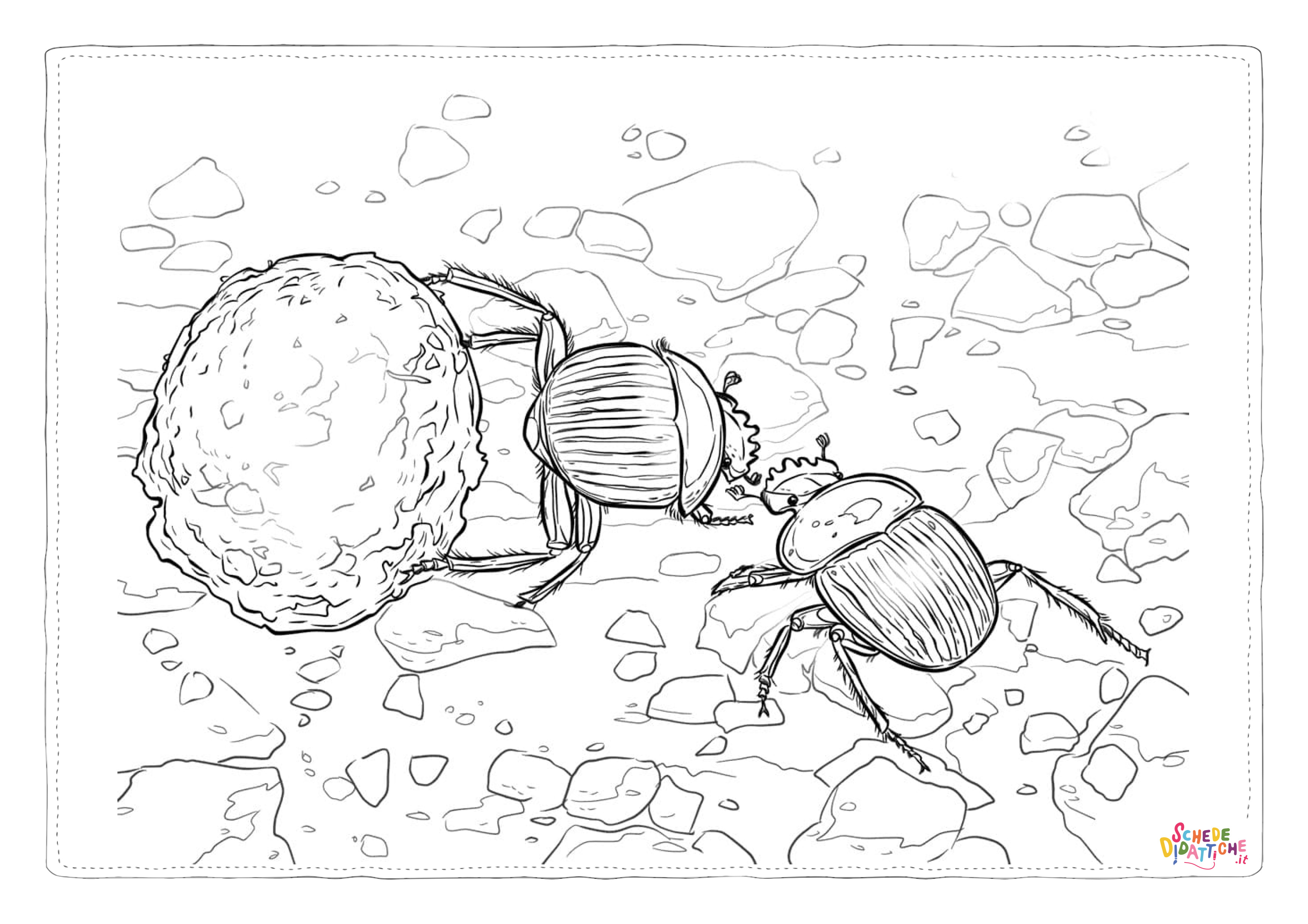 Disegno "Disegno di coleottero da stampare e colorare 20" Disegno di coleottero da stampare e colorare 20