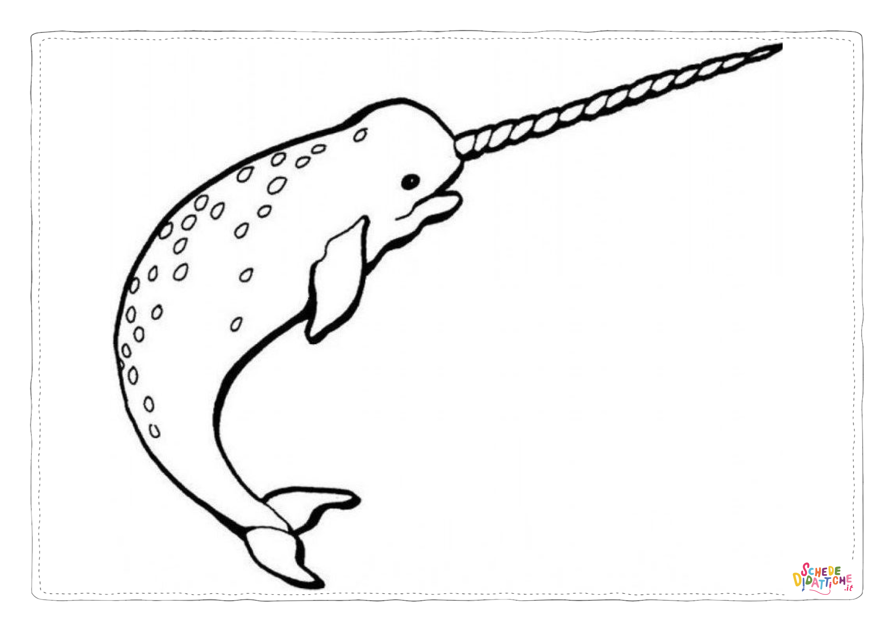 Disegno di narvalo da stampare e colorare 8
