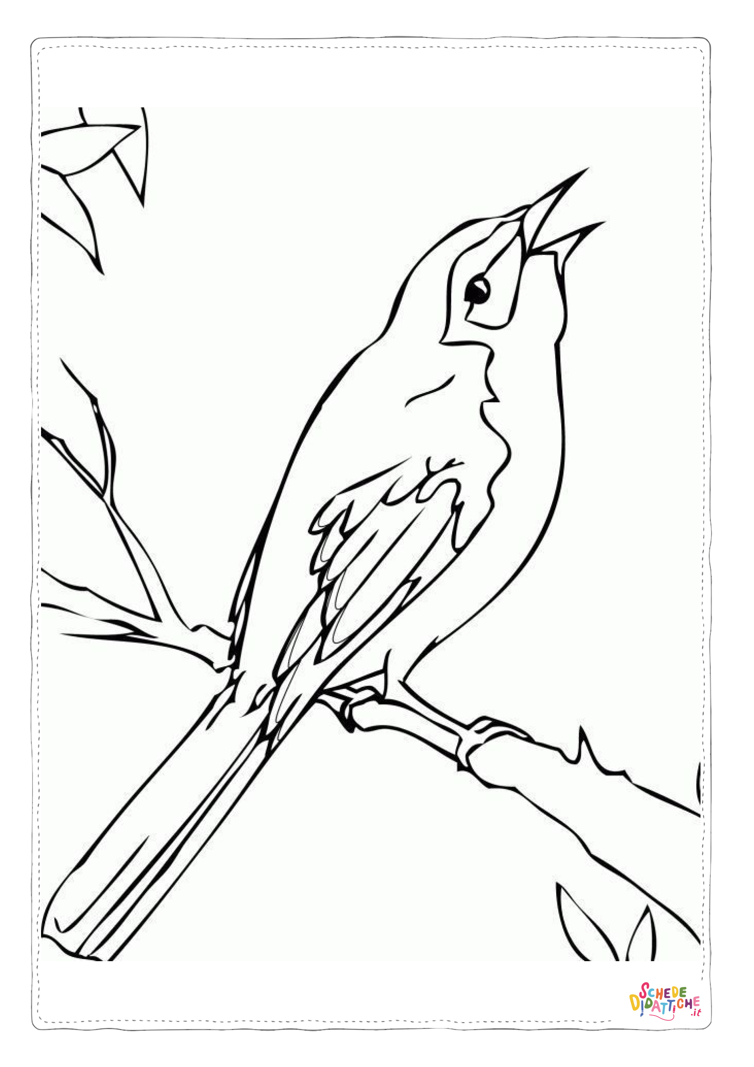 Disegno "Disegno di passero da stampare e colorare 47" Disegno di passero da stampare e colorare 47