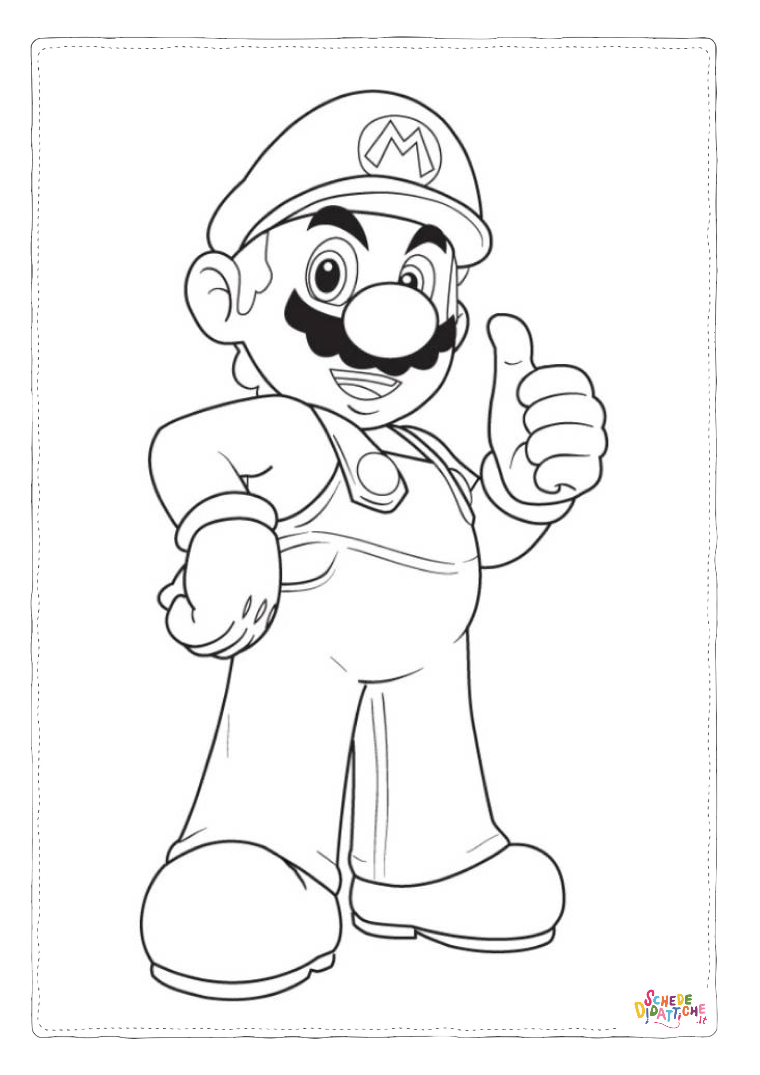 Disegno "Disegno di Super Mario da stampare e colorare 132" Disegno di Super Mario da stampare e colorare 132