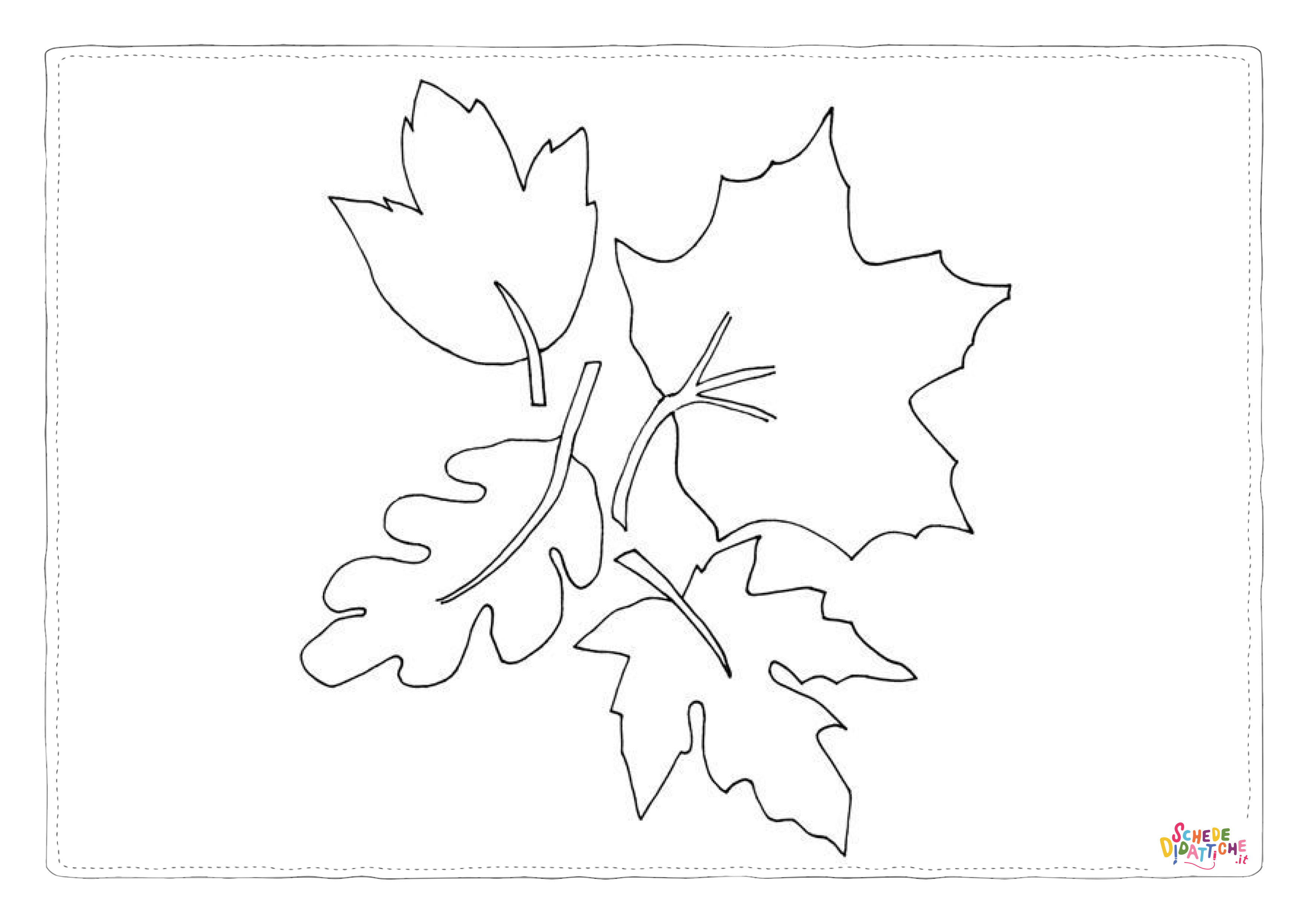 Disegno "Disegno di foglia da stampare e colorare 39" Disegno di foglia da stampare e colorare 39