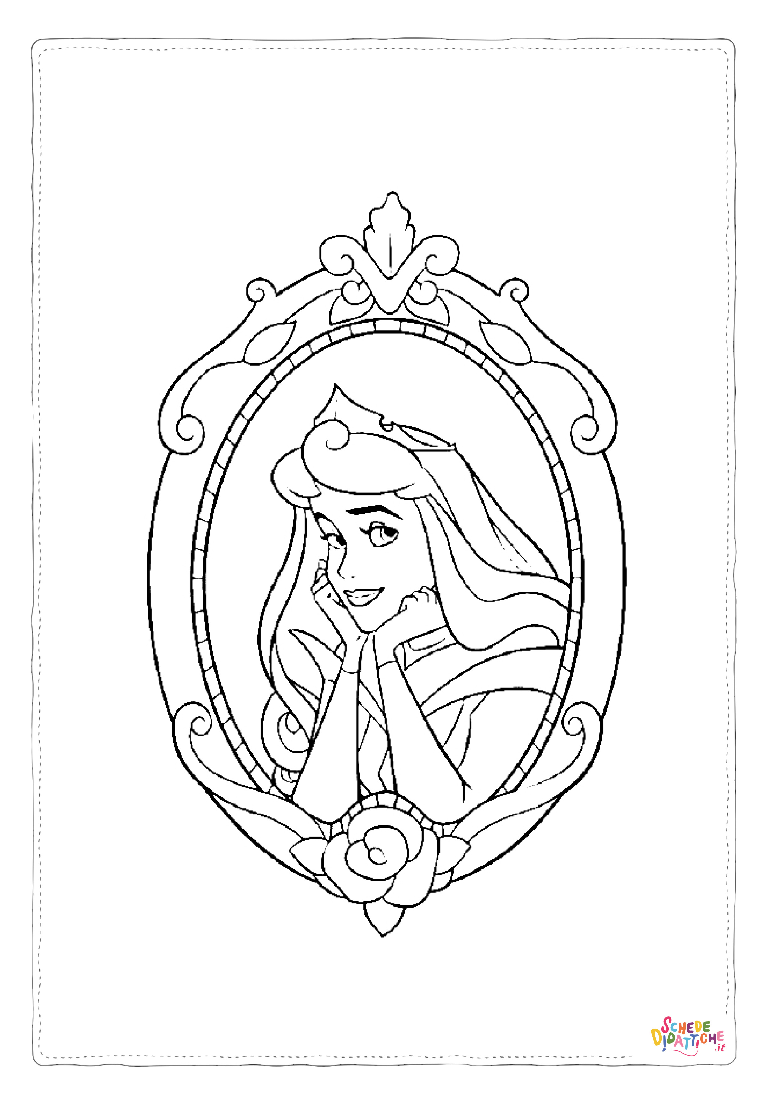 Disegno di Barbie Principessa da stampare e colorare 6