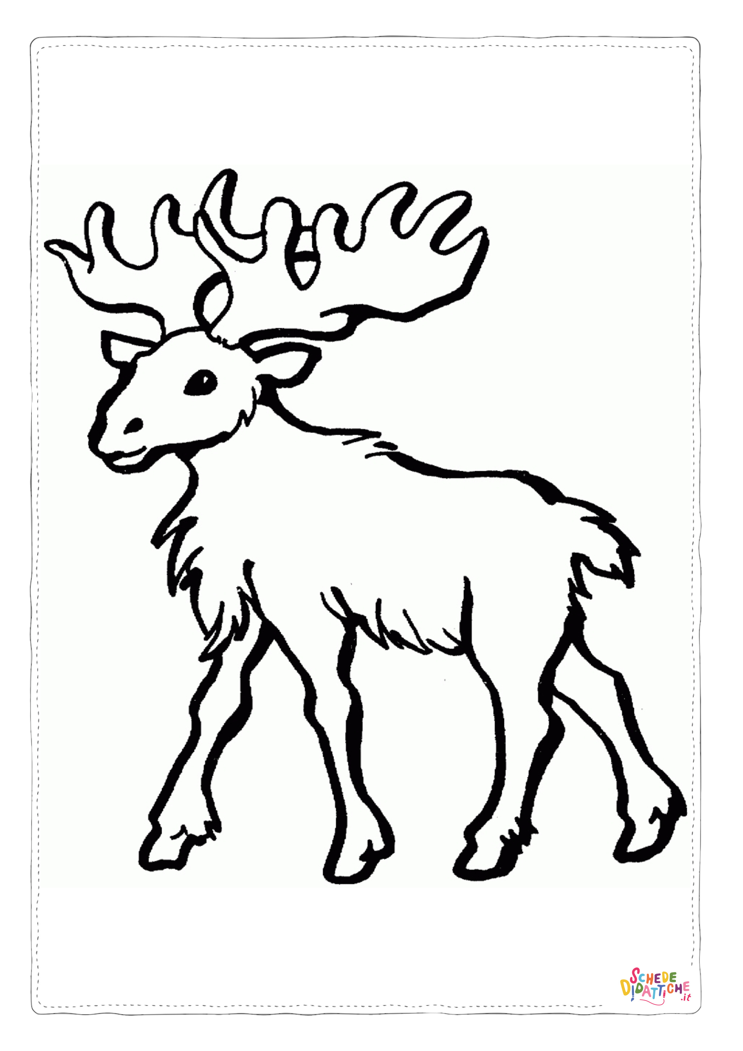 Disegno "Disegno di alce da stampare e colorare 3" Disegno di alce da stampare e colorare 3