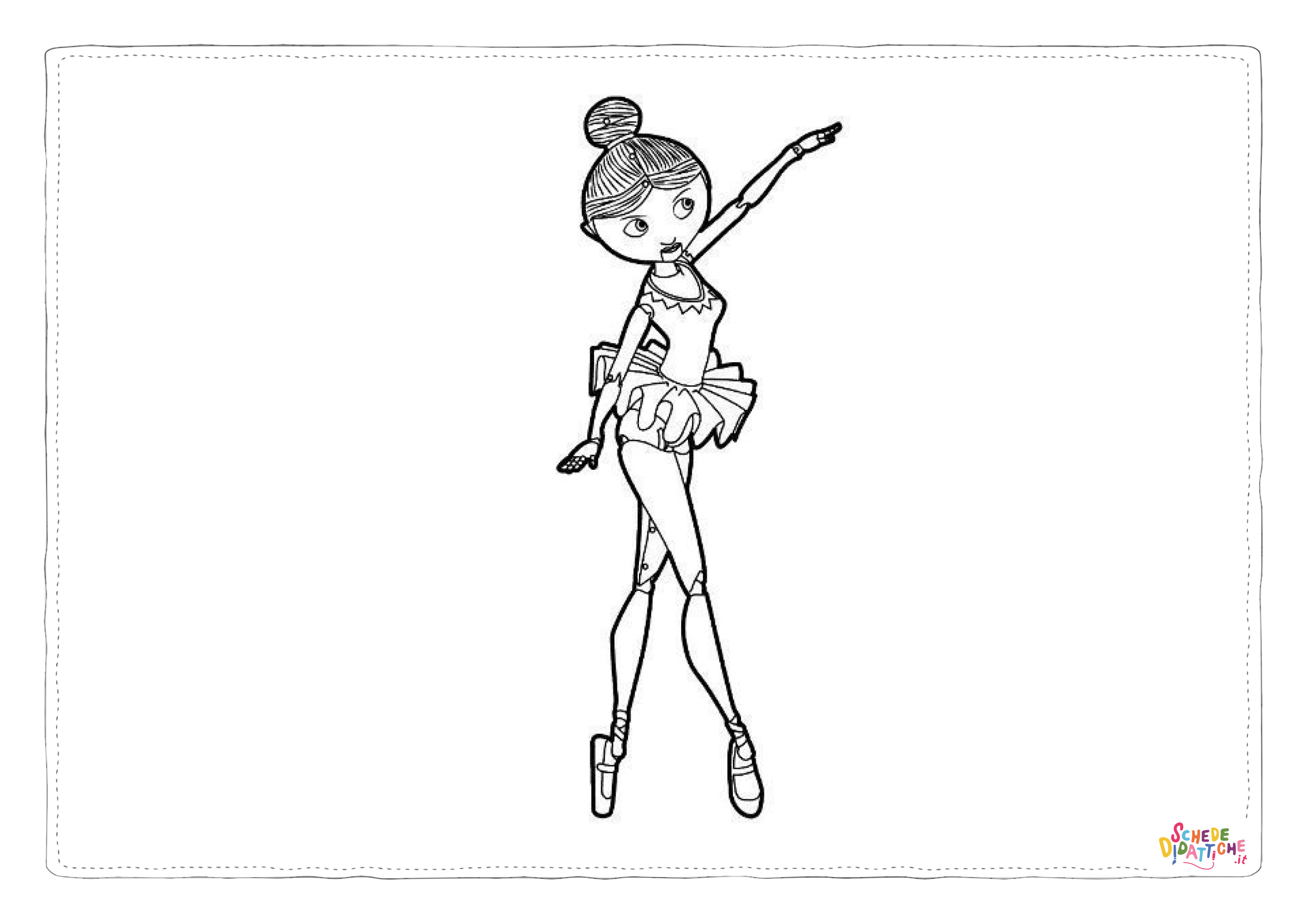 Disegno "Disegno di danza da stampare e colorare 27" Disegno di danza da stampare e colorare 27