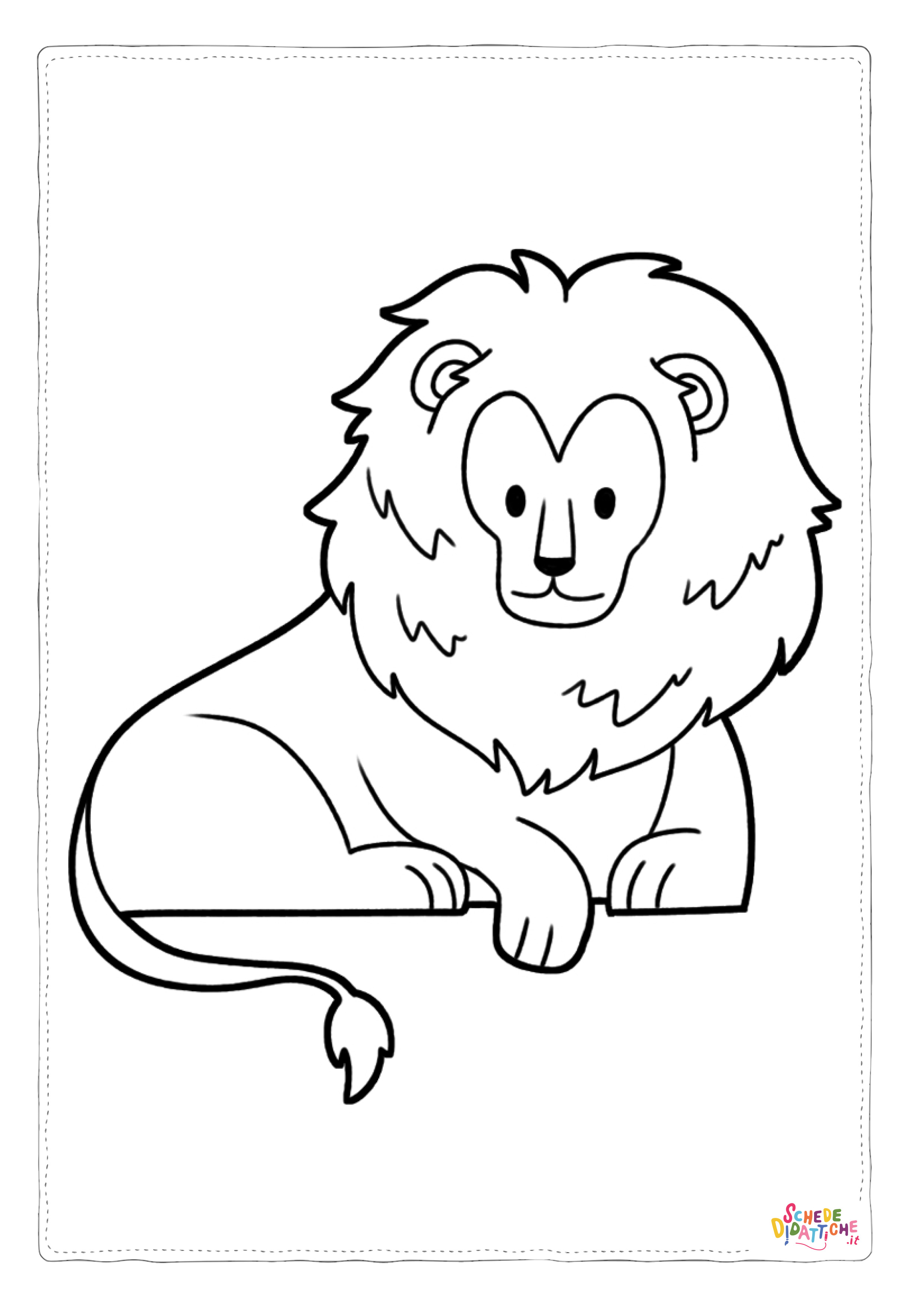 Disegno "Disegno di leone da stampare e colorare 31" Disegno di leone da stampare e colorare 31