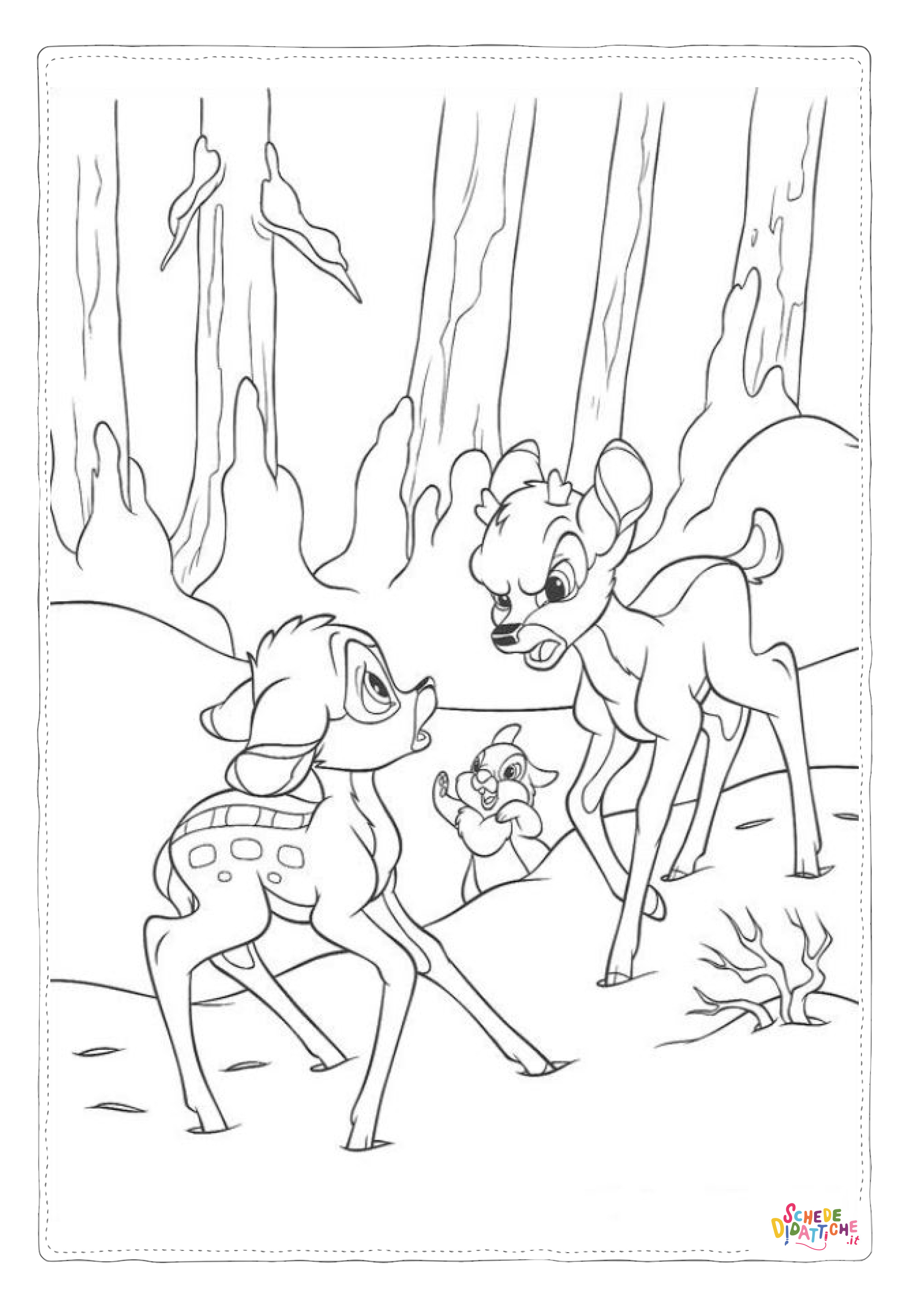 Disegno "Disegno di Bambi da stampare e colorare 39" Disegno di Bambi da stampare e colorare 39