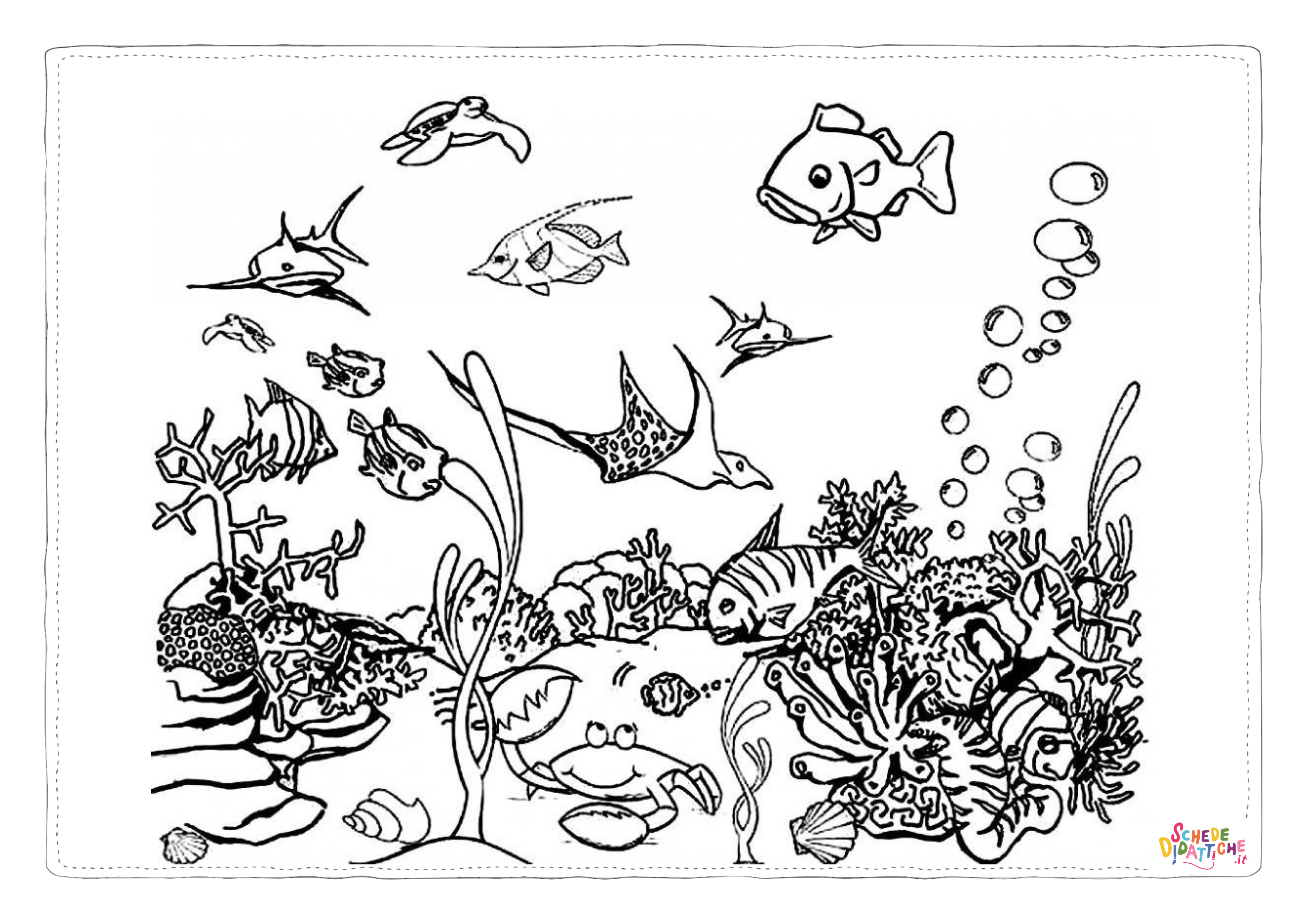Disegno "Disegno di pesce da stampare e colorare 290" Disegno di pesce da stampare e colorare 290