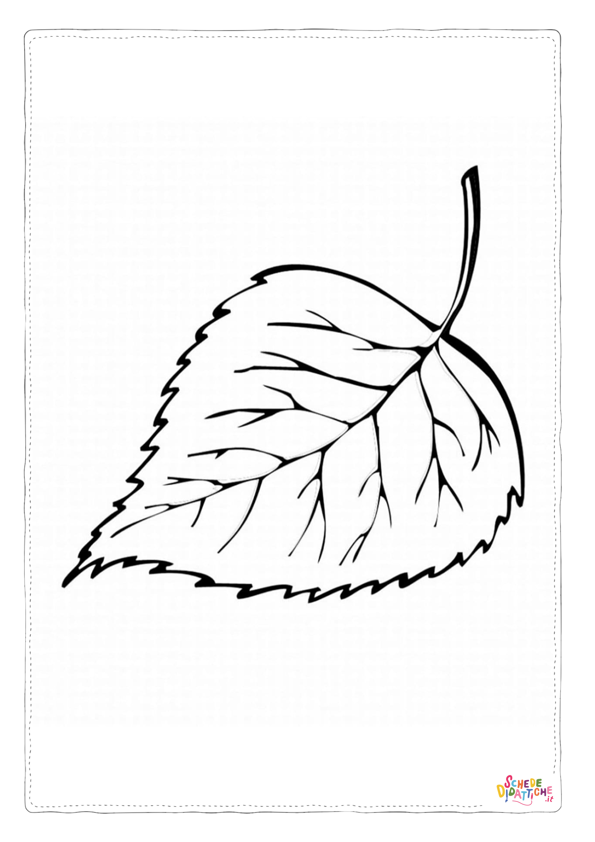 Disegno di foglia da stampare e colorare 166