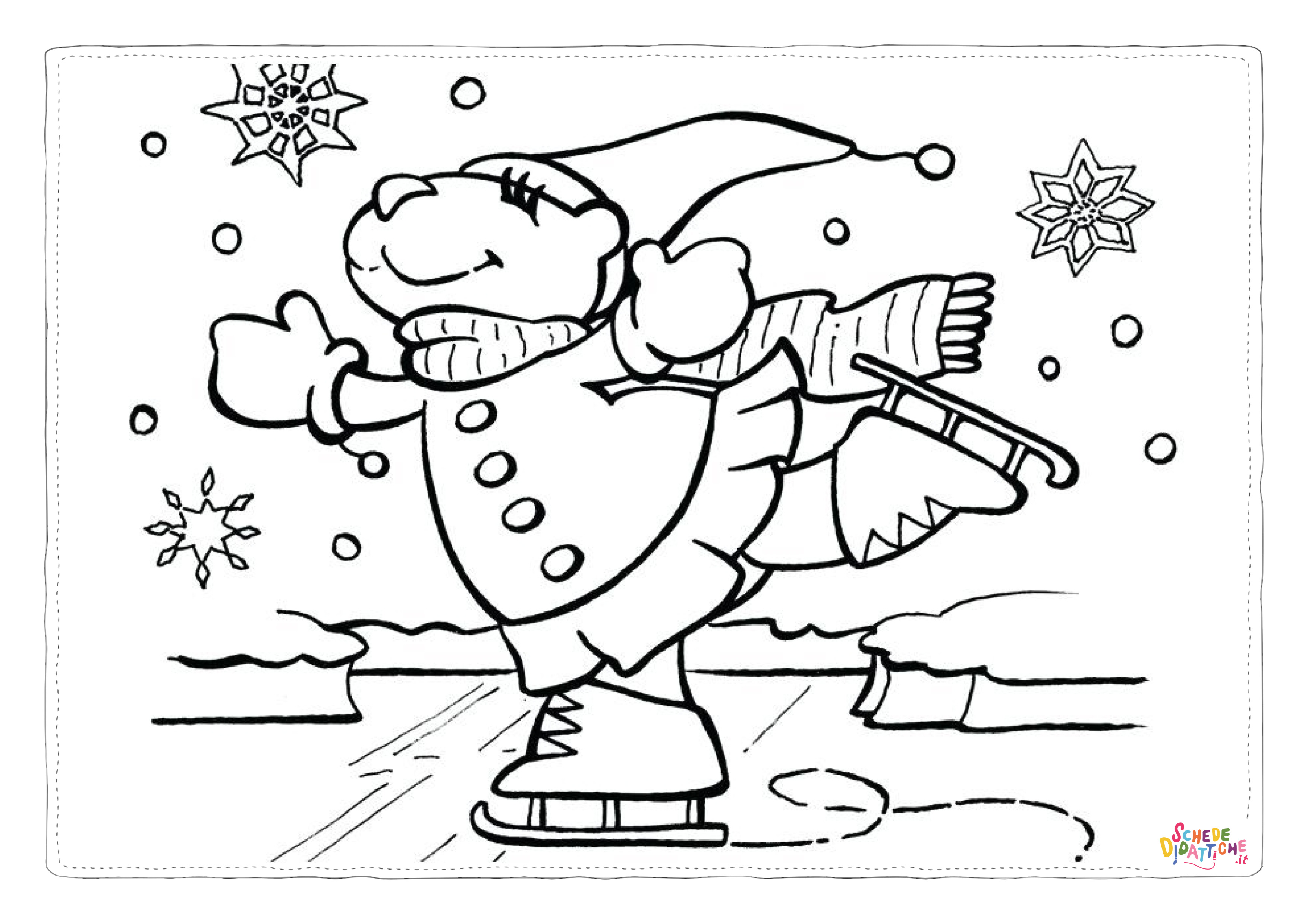 Disegno "Disegno di pattinaggio da stampare e colorare 25" Disegno di pattinaggio da stampare e colorare 25