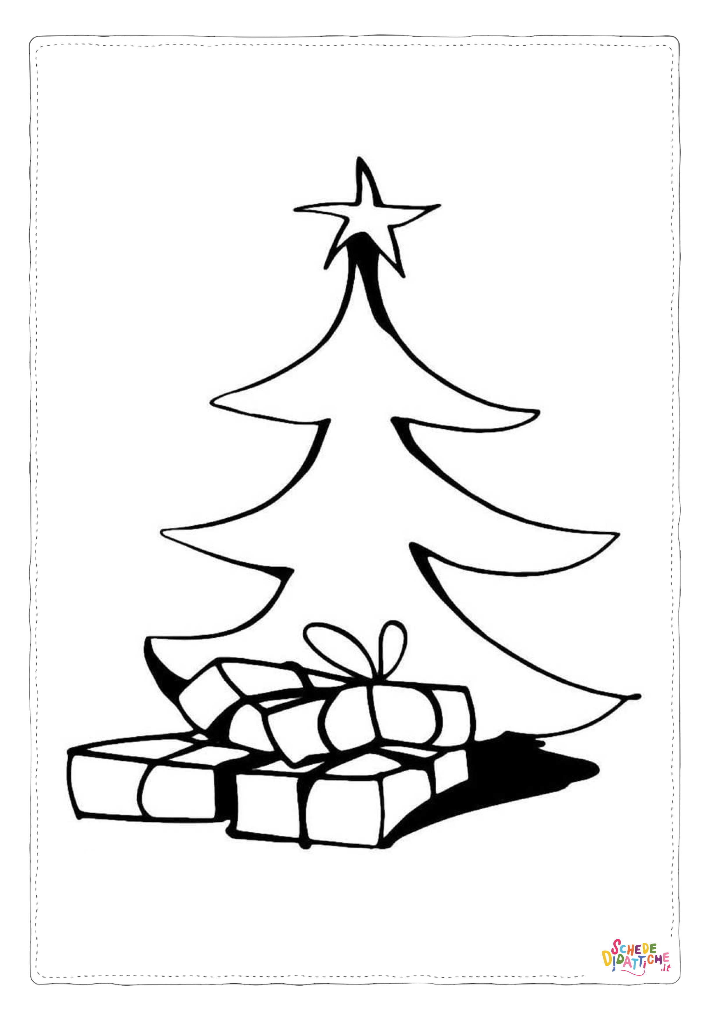 Disegno "Disegno di albero di Natale da stampare e colorare 130" Disegno di albero di Natale da stampare e colorare 130