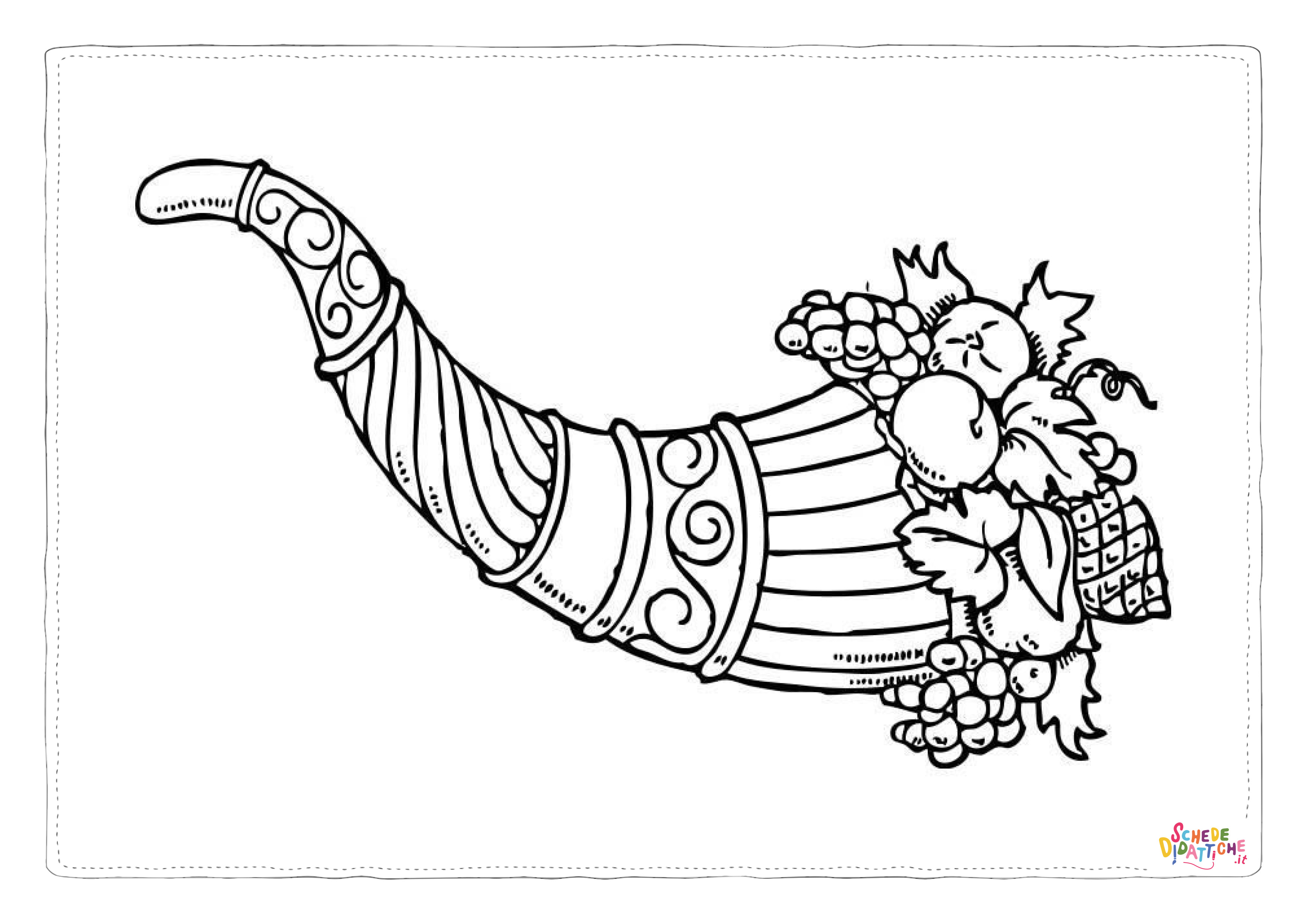 Disegno di cesto di frutta da stampare e colorare 55