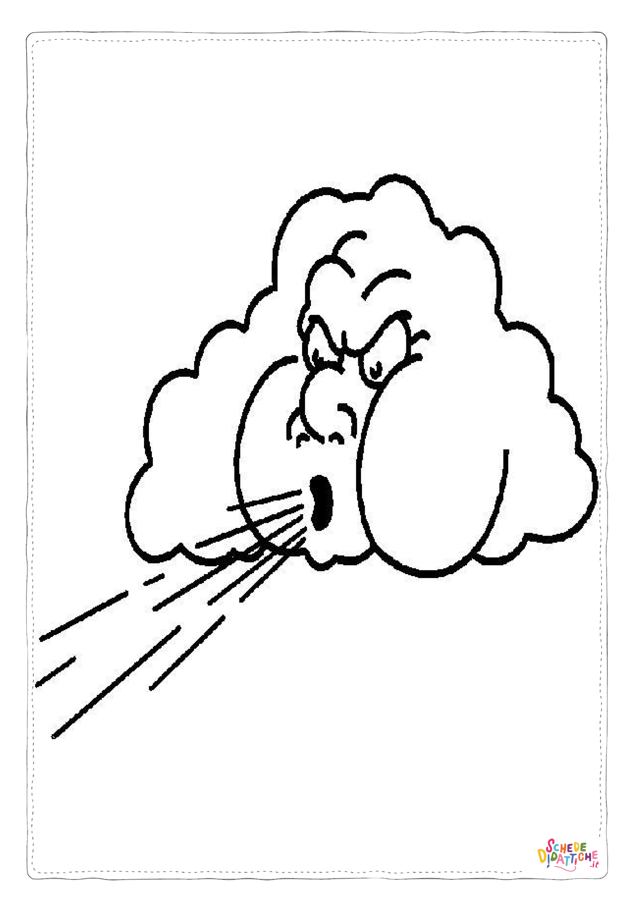 Disegno "Disegno di nuvola da stampare e colorare 7" Disegno di nuvola da stampare e colorare 7