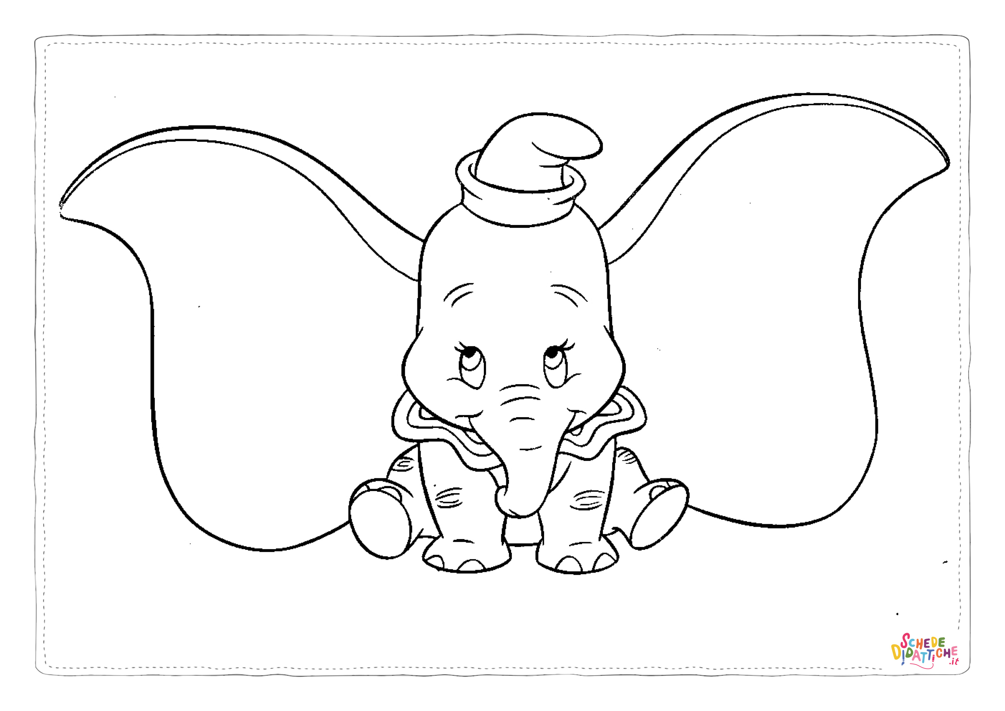 Disegno di Dumbo da stampare e colorare 39