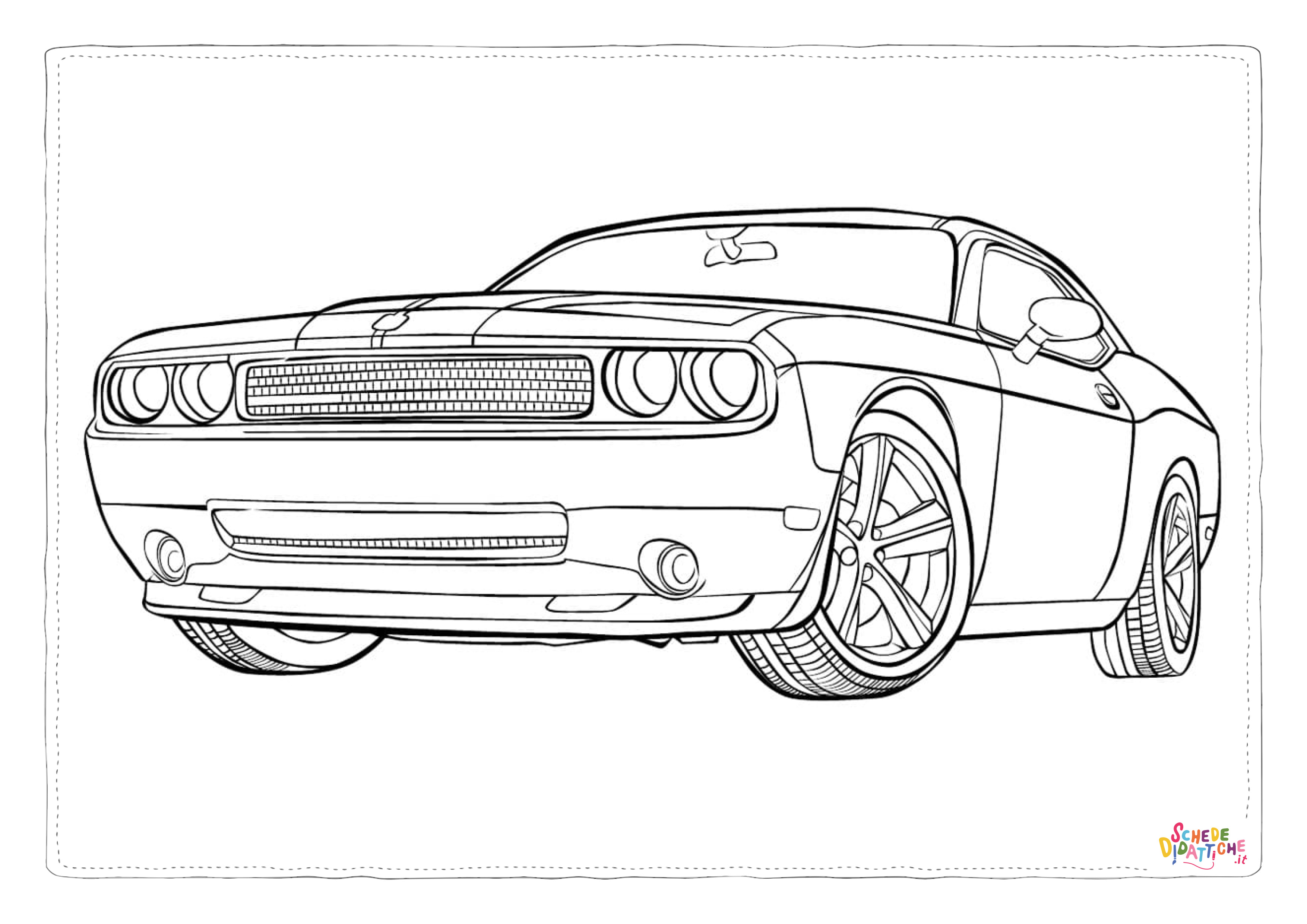 Disegno "Disegno di automobile da stampare e colorare 294" Disegno di automobile da stampare e colorare 294