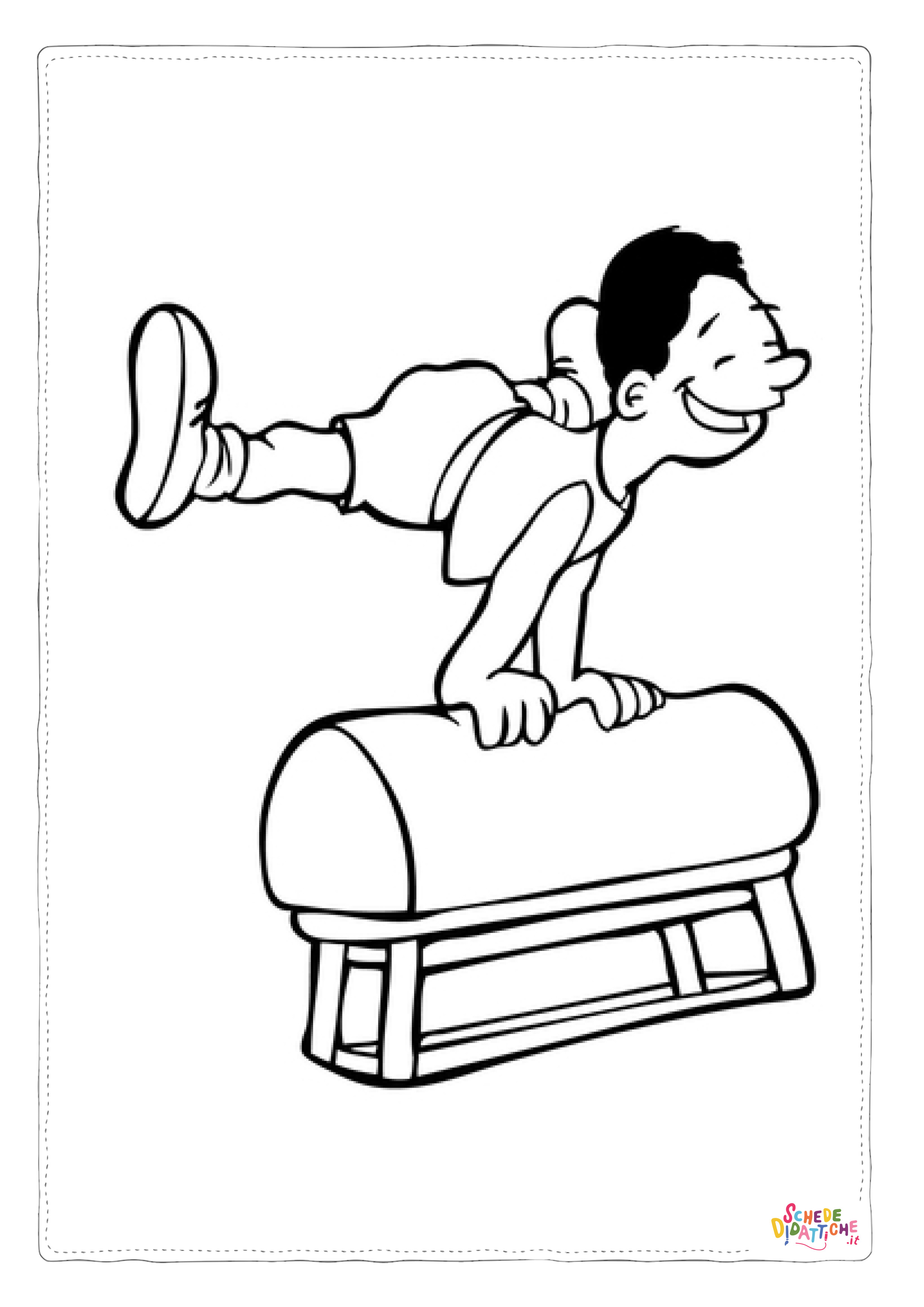 Disegno "Disegno di ginnastica da stampare e colorare 4" Disegno di ginnastica da stampare e colorare 4