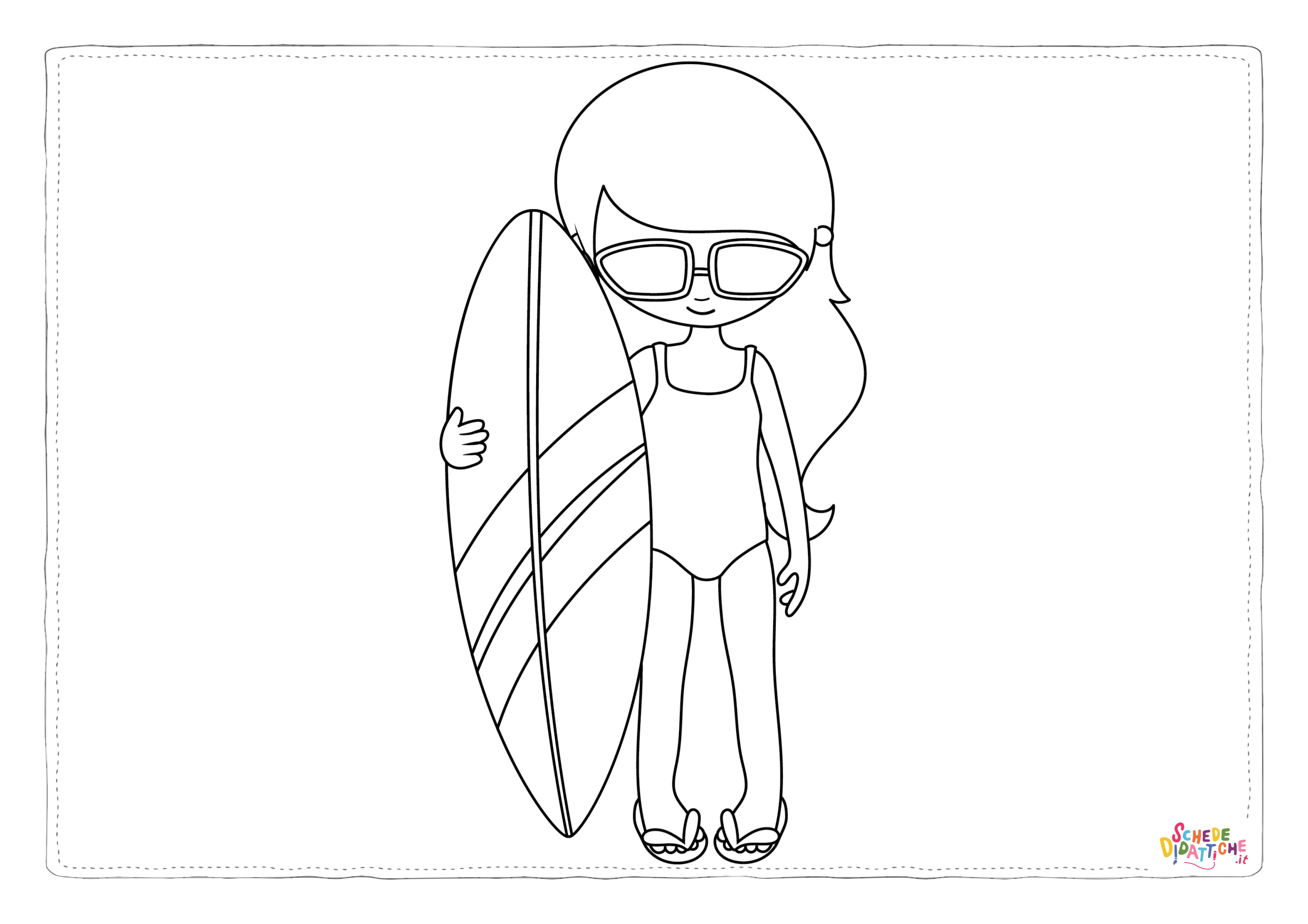 Disegno "SURFER GIRL STAMPS-04" SURFER GIRL STAMPS-04