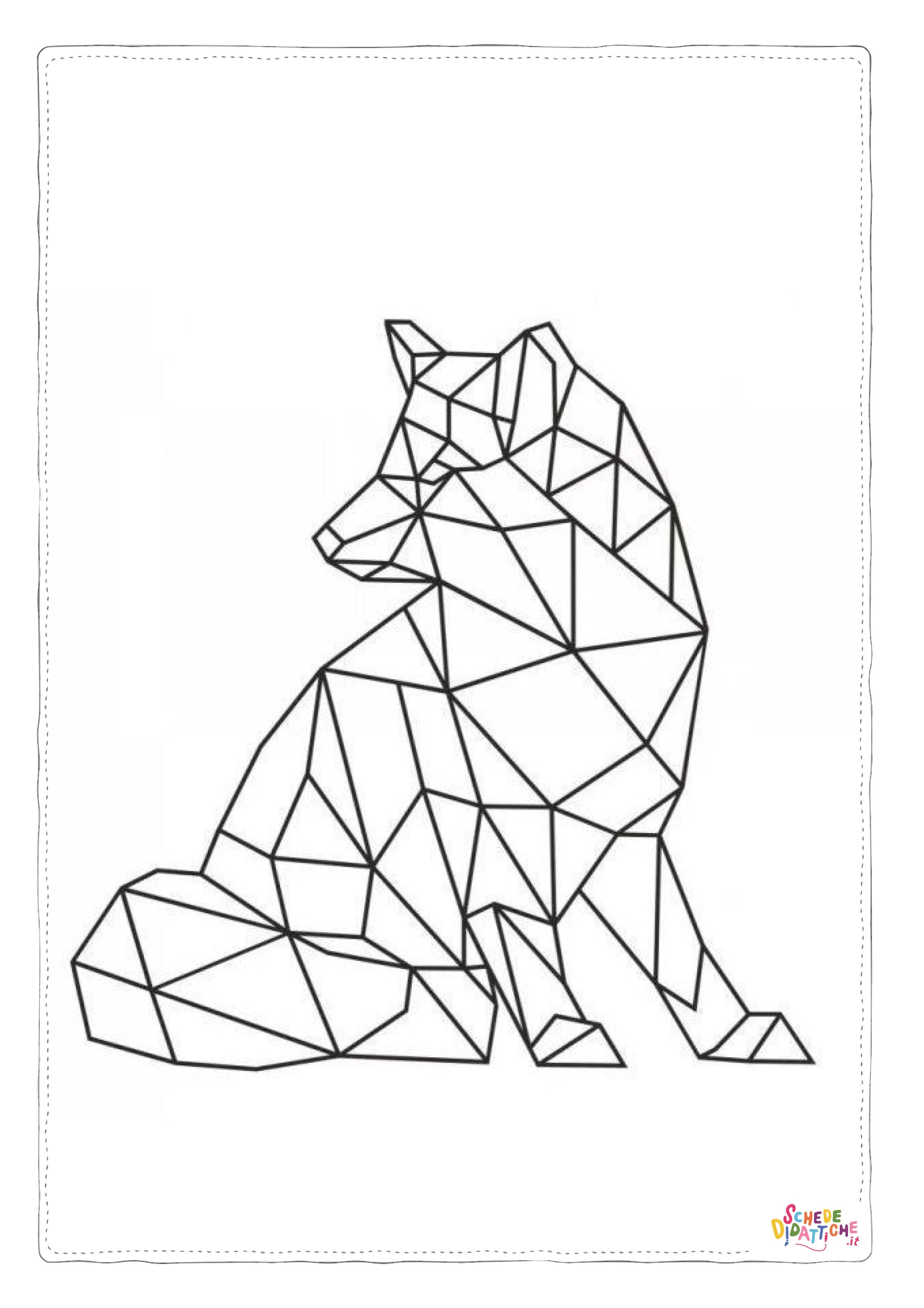 Disegno "Disegno di volpe da stampare e colorare 121" Disegno di volpe da stampare e colorare 121