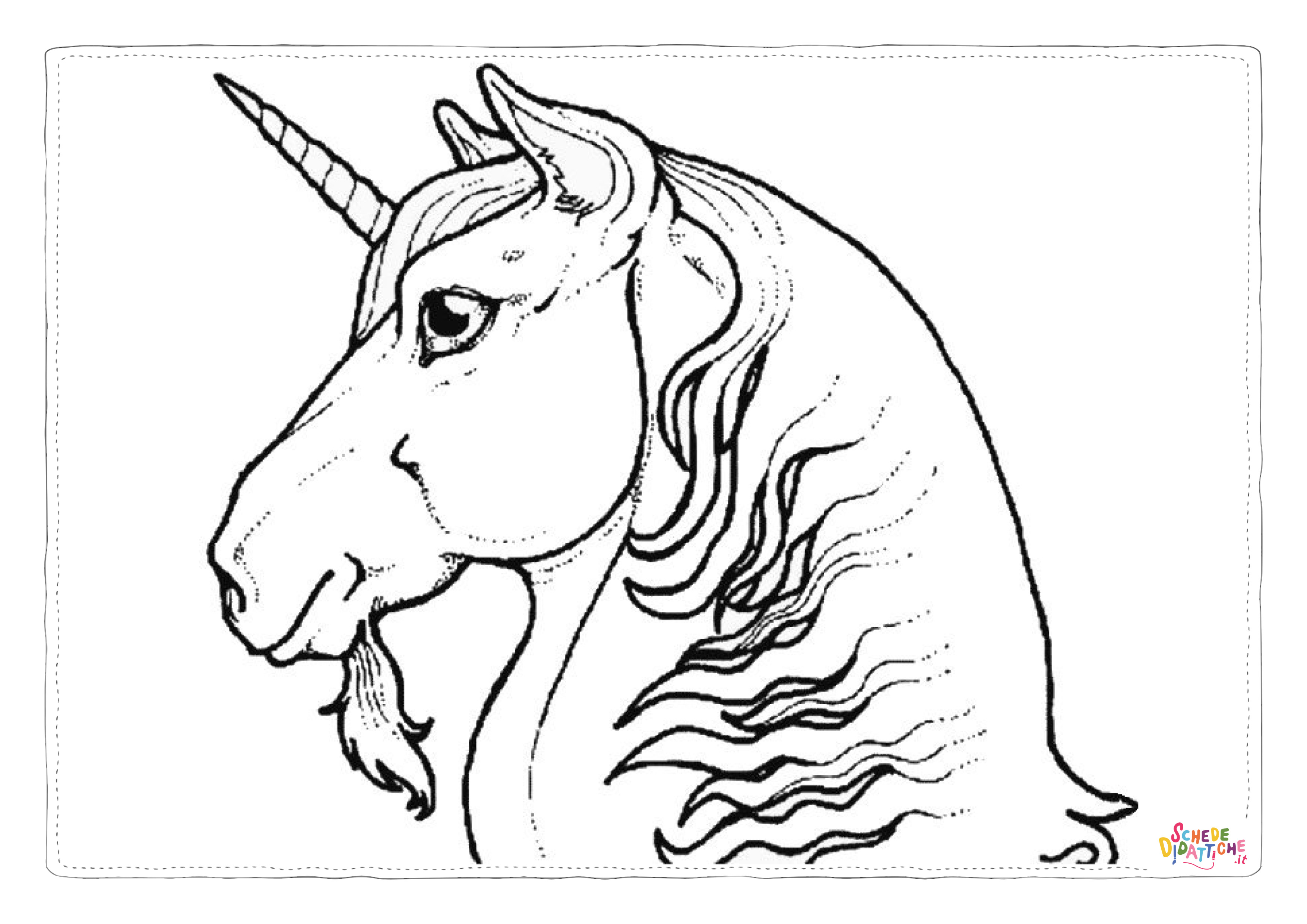 Disegno di unicorno da stampare e colorare 119