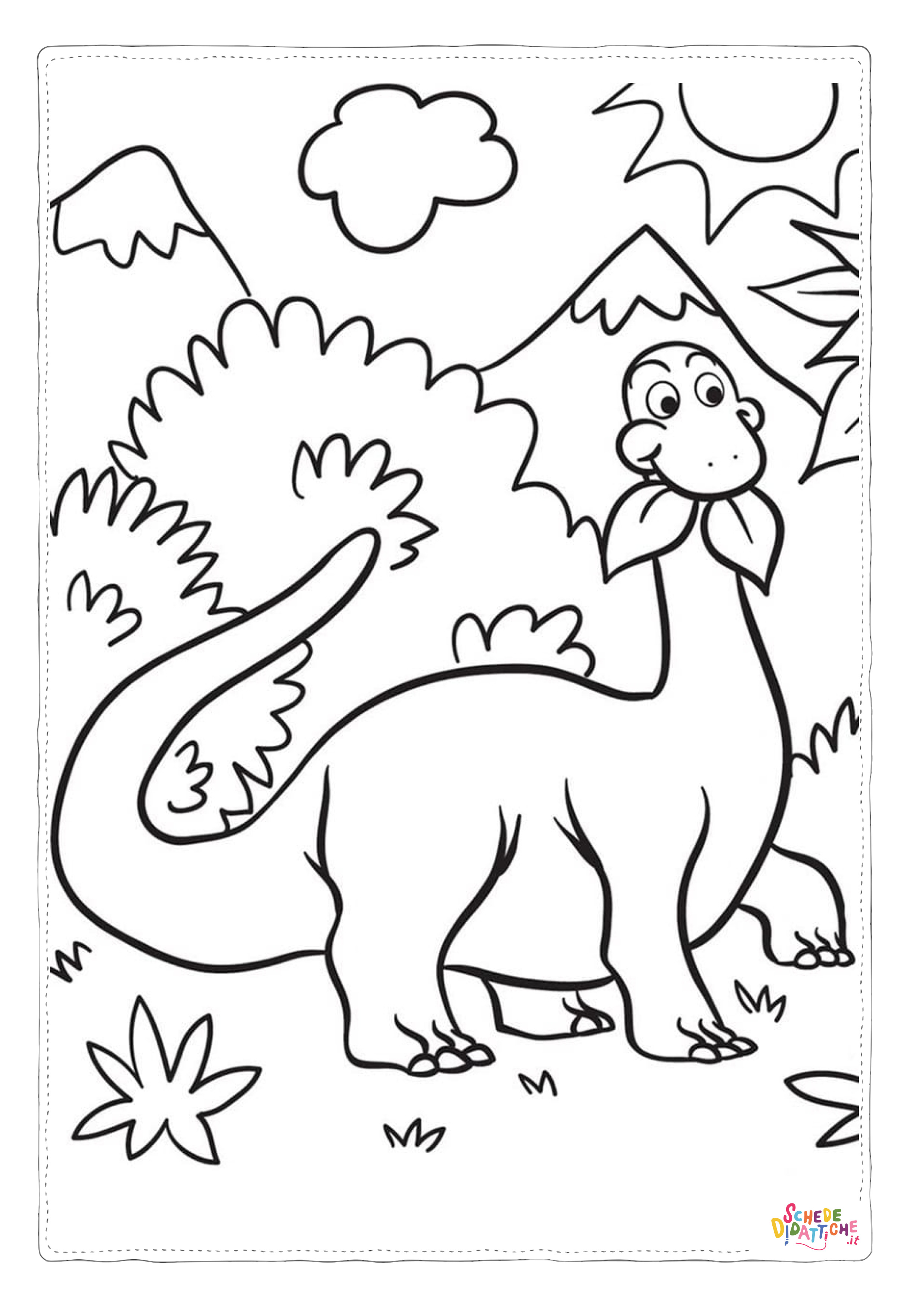Disegno "Disegno di Brachiosauro da stampare e colorare 32" Disegno di Brachiosauro da stampare e colorare 32