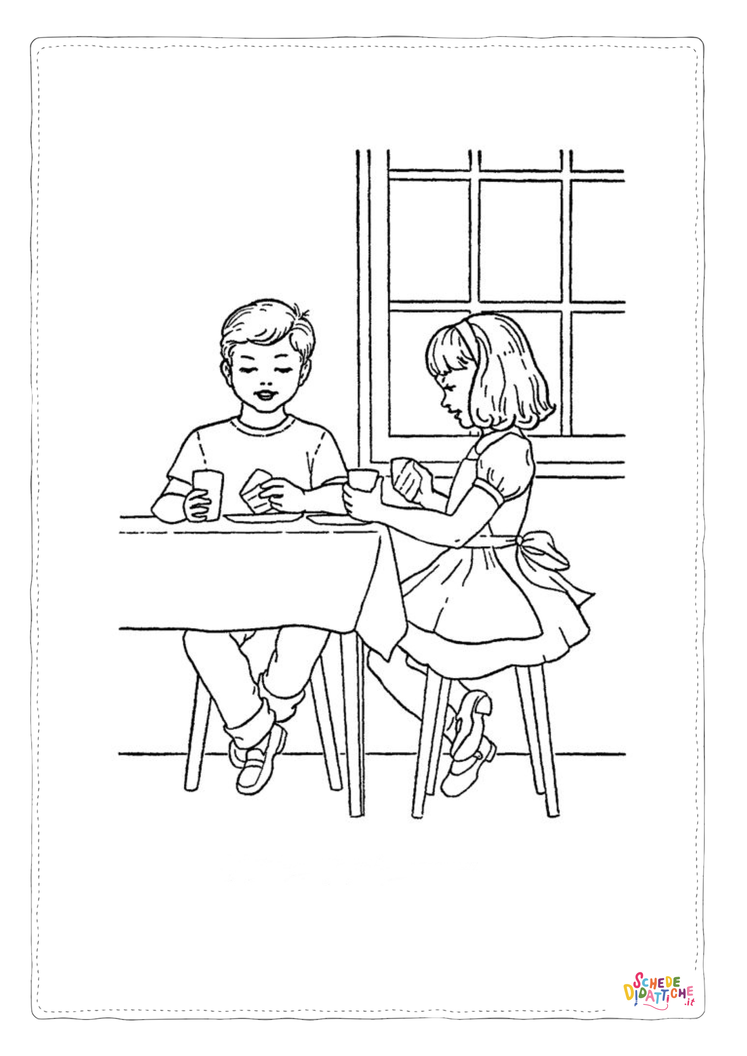Disegno "Disegno di bambino da stampare e colorare 51" Disegno di bambino da stampare e colorare 51