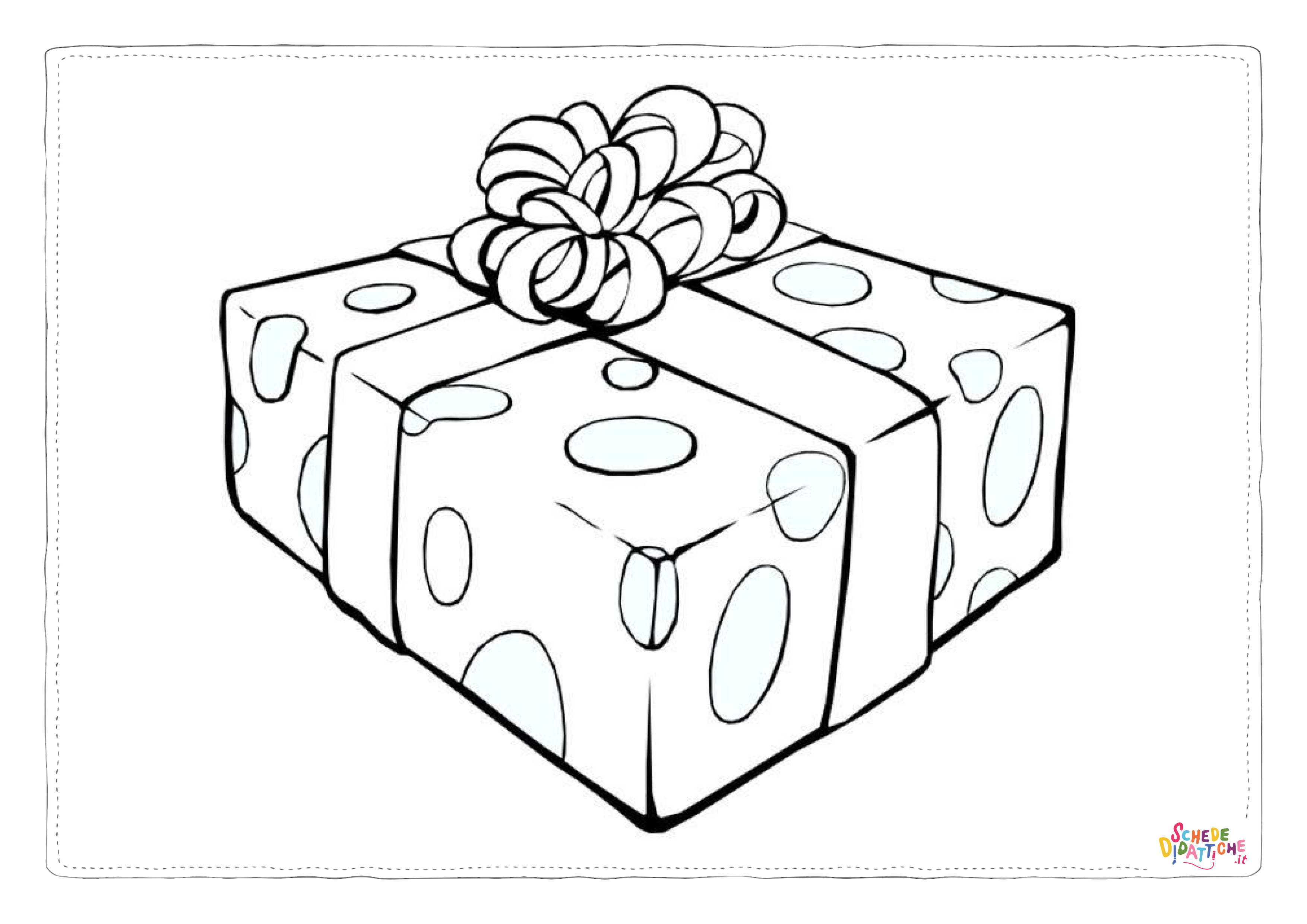 Disegno "Disegno di regalo da stampare e colorare 3" Disegno di regalo da stampare e colorare 3