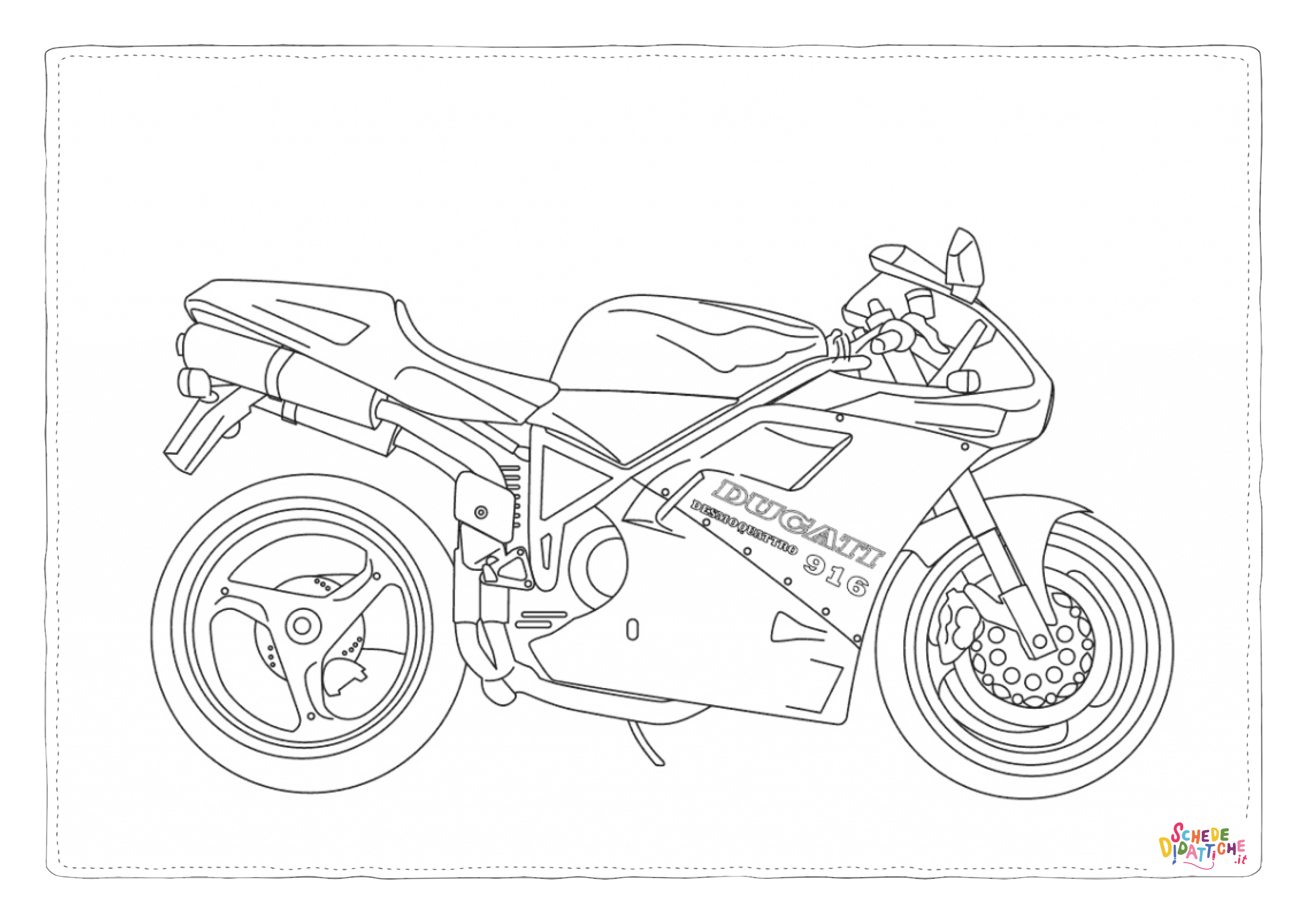 Disegno "Disegno di moto da stampare e colorare 53" Disegno di moto da stampare e colorare 53