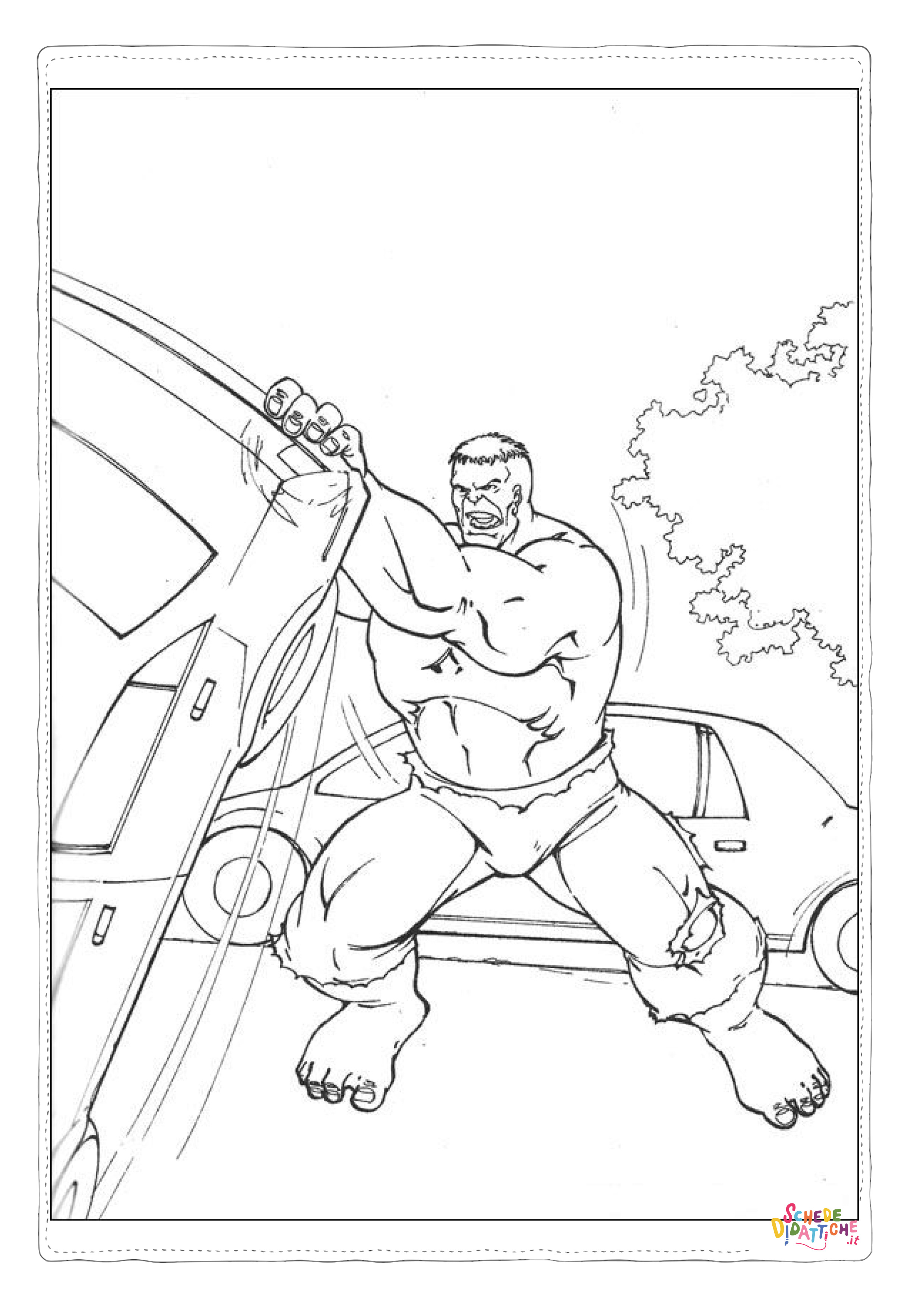 Disegno "Disegno di Hulk da stampare e colorare 51" Disegno di Hulk da stampare e colorare 51