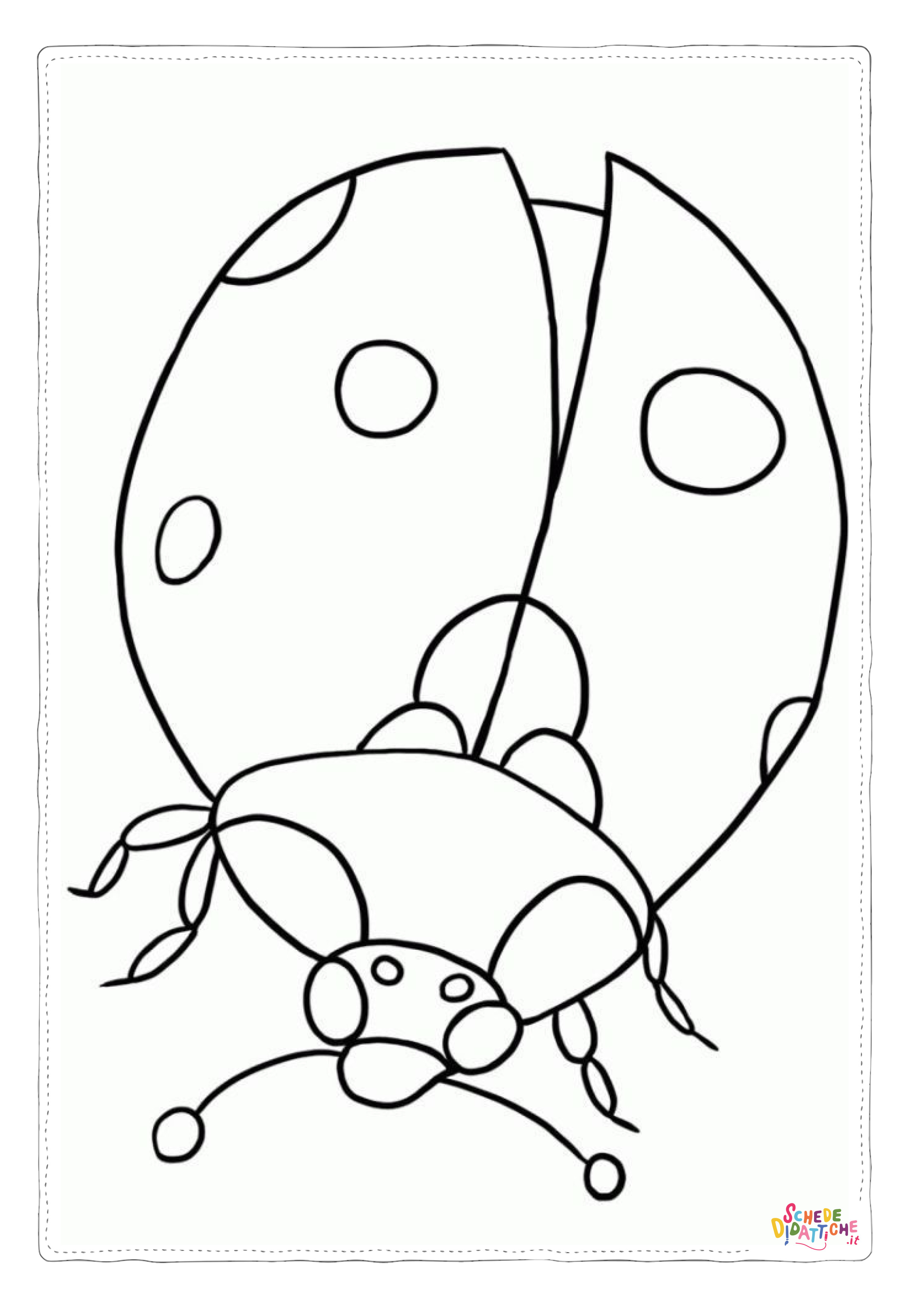 Disegno "Disegno di coccinella da stampare e colorare 61" Disegno di coccinella da stampare e colorare 61