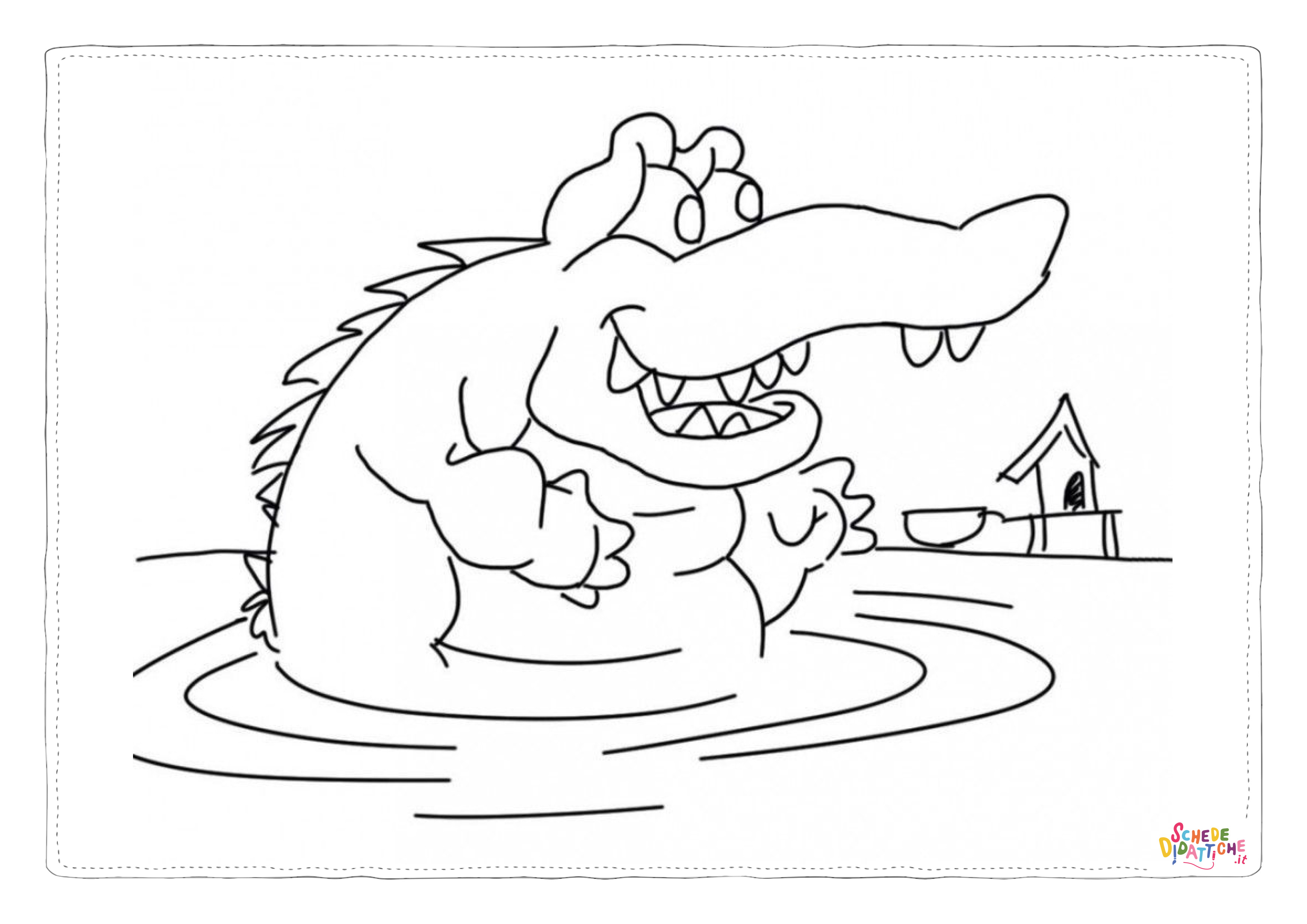 Disegno "Disegno di coccodrillo da stampare e colorare 40" Disegno di coccodrillo da stampare e colorare 40
